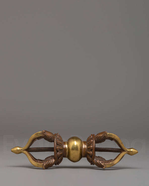 Fire Gold Vajra for Ritual Use | Tibetan Buddhist Ritual Tool for Altar