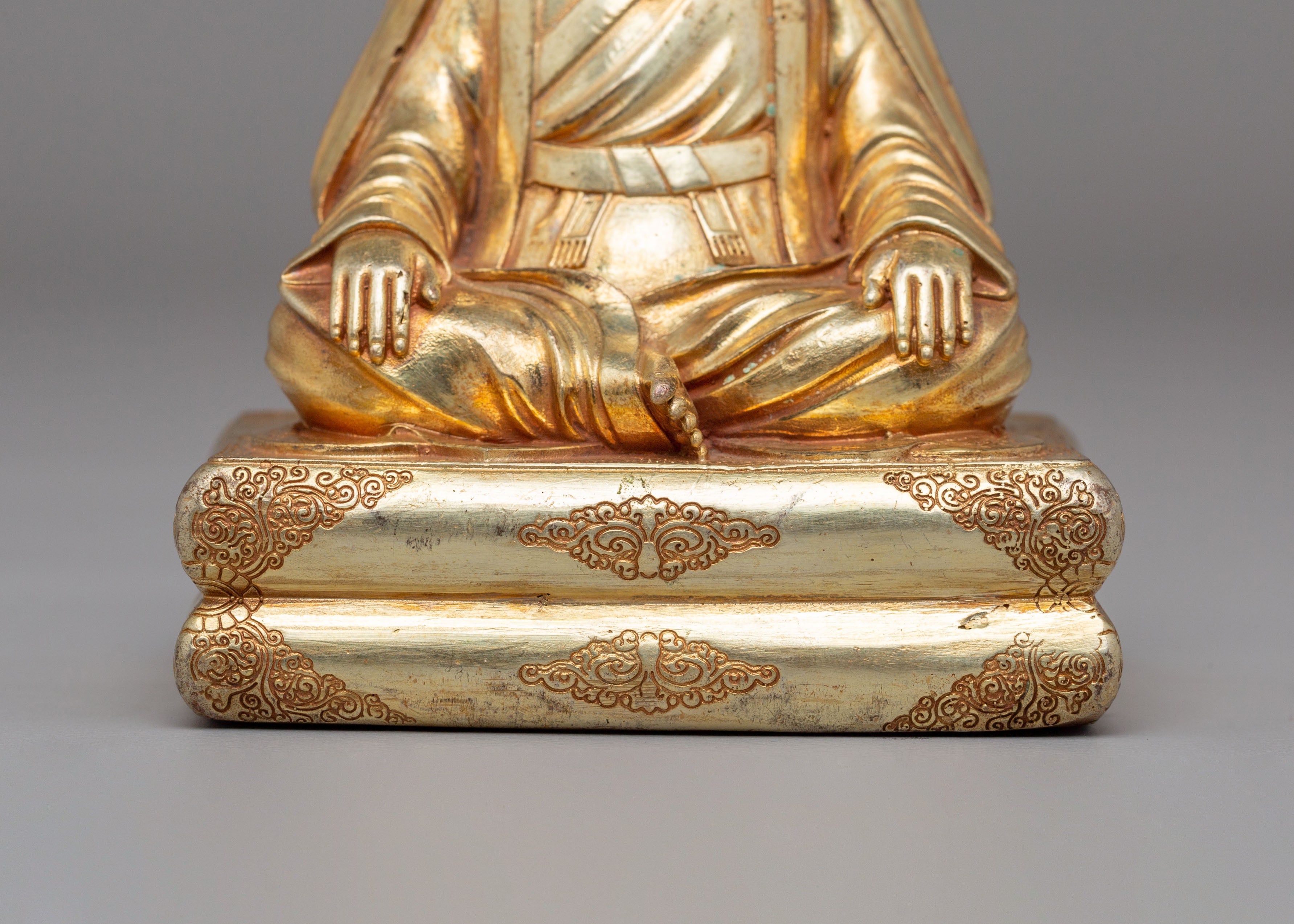 Himalayan Buddhist Master Gampopa Statue | Tibetan Sculpture of Spiritual Teacher