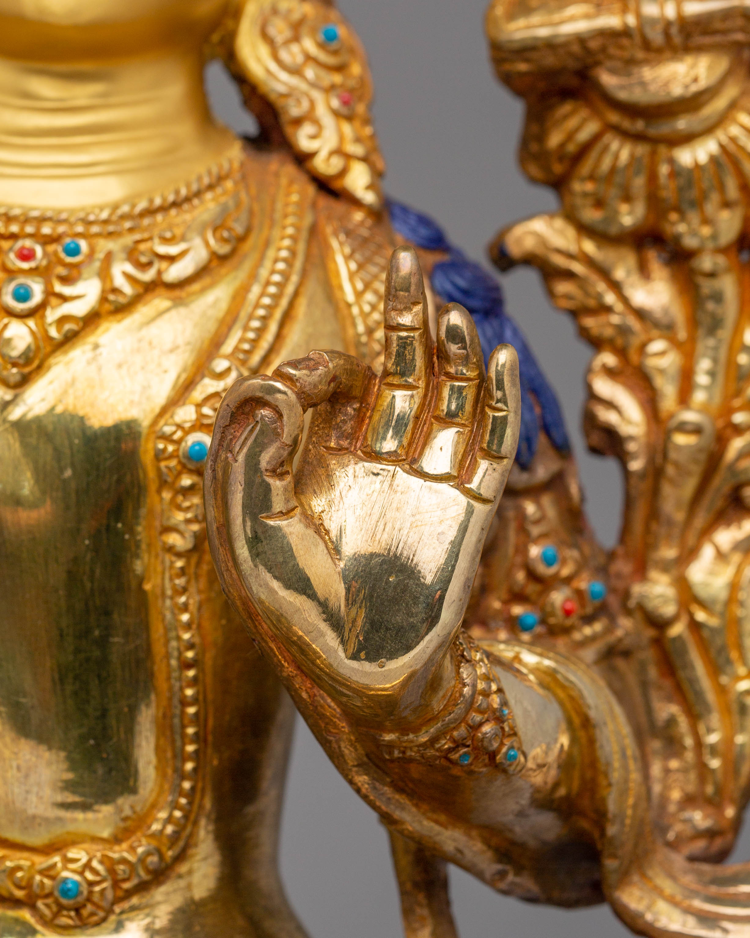 Manjushri Handmade Copper Statue | Buddhist Bodhisattva of Wisdom