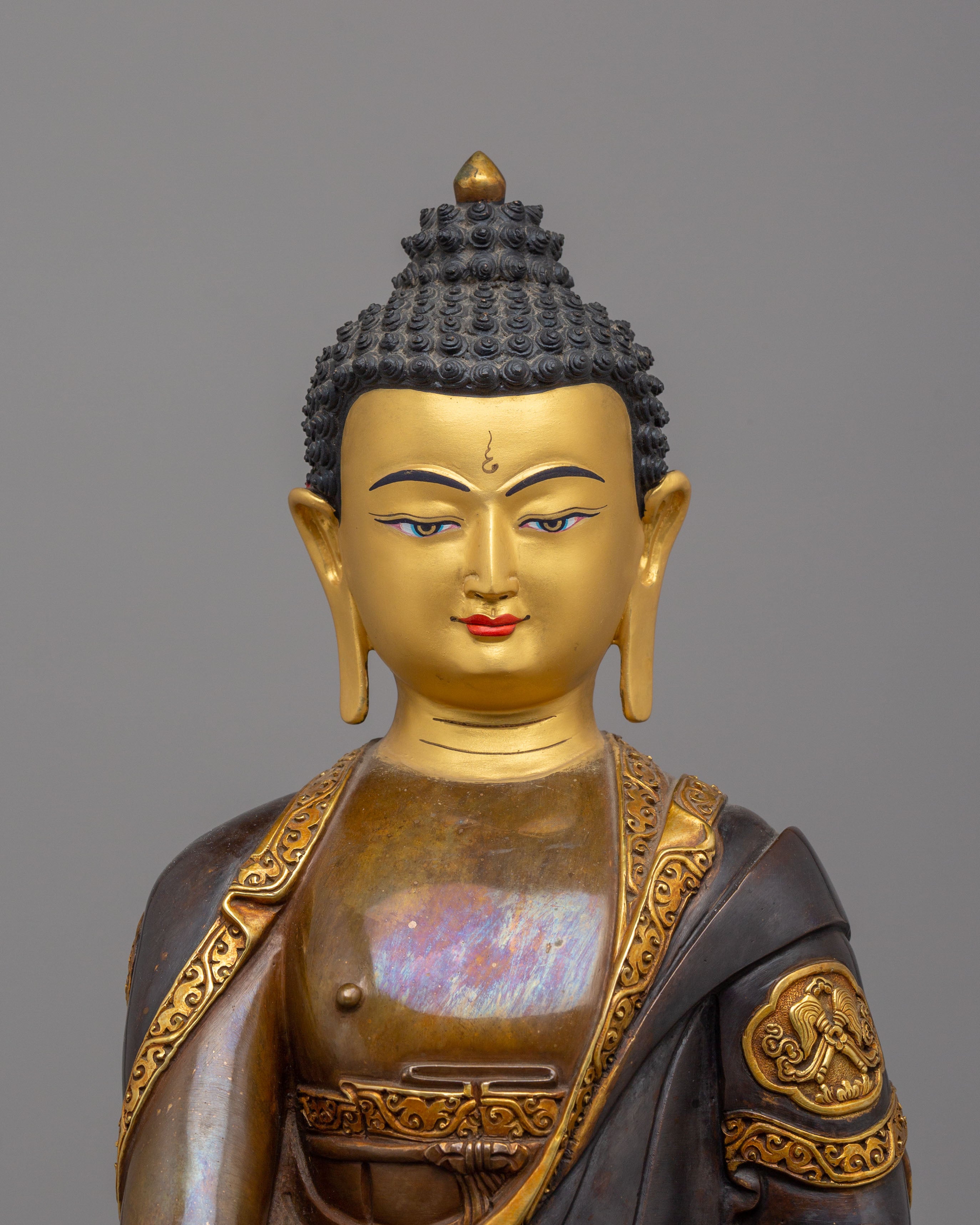 Tibetan Shakyamuni Buddha Throne Sculpture | Symbol of Peace and Enlightenment