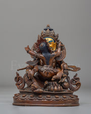 Buddhist Dzambhala with Consort Sculpture