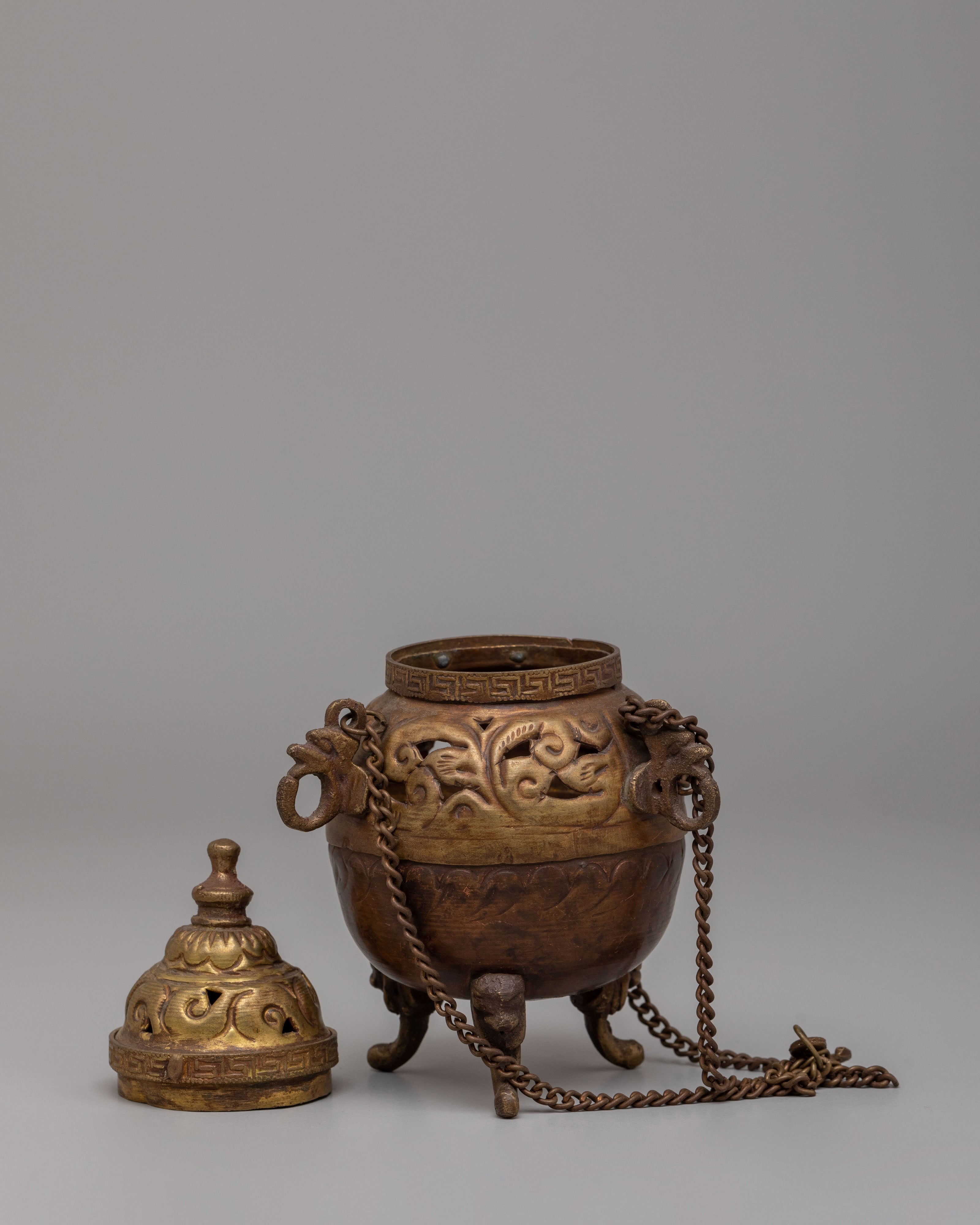 Ceremonial Incense Burner | Tibetan Ritual Offering Burner