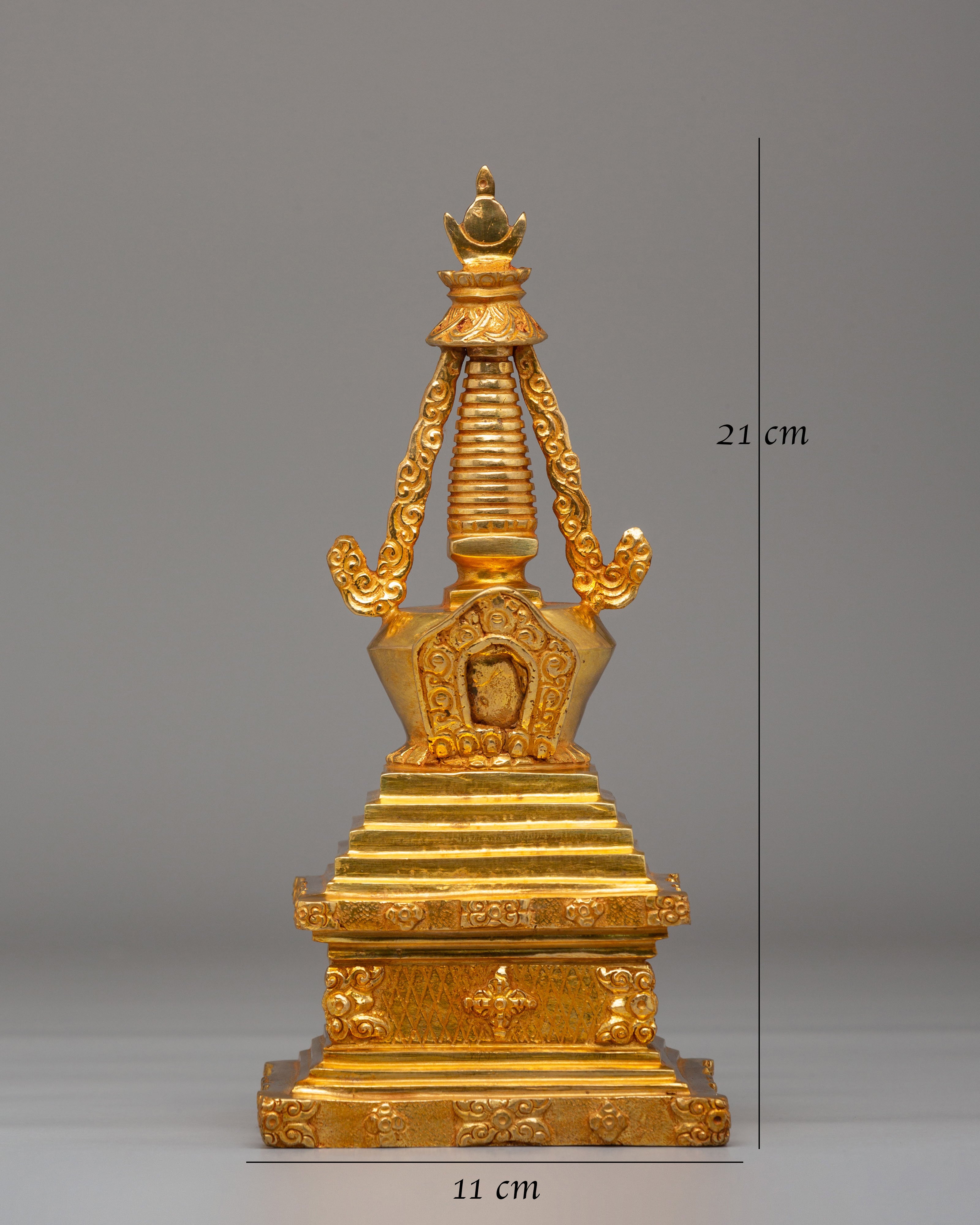 Handmade Sacred Stupa | Traditional Tibetan Artwork