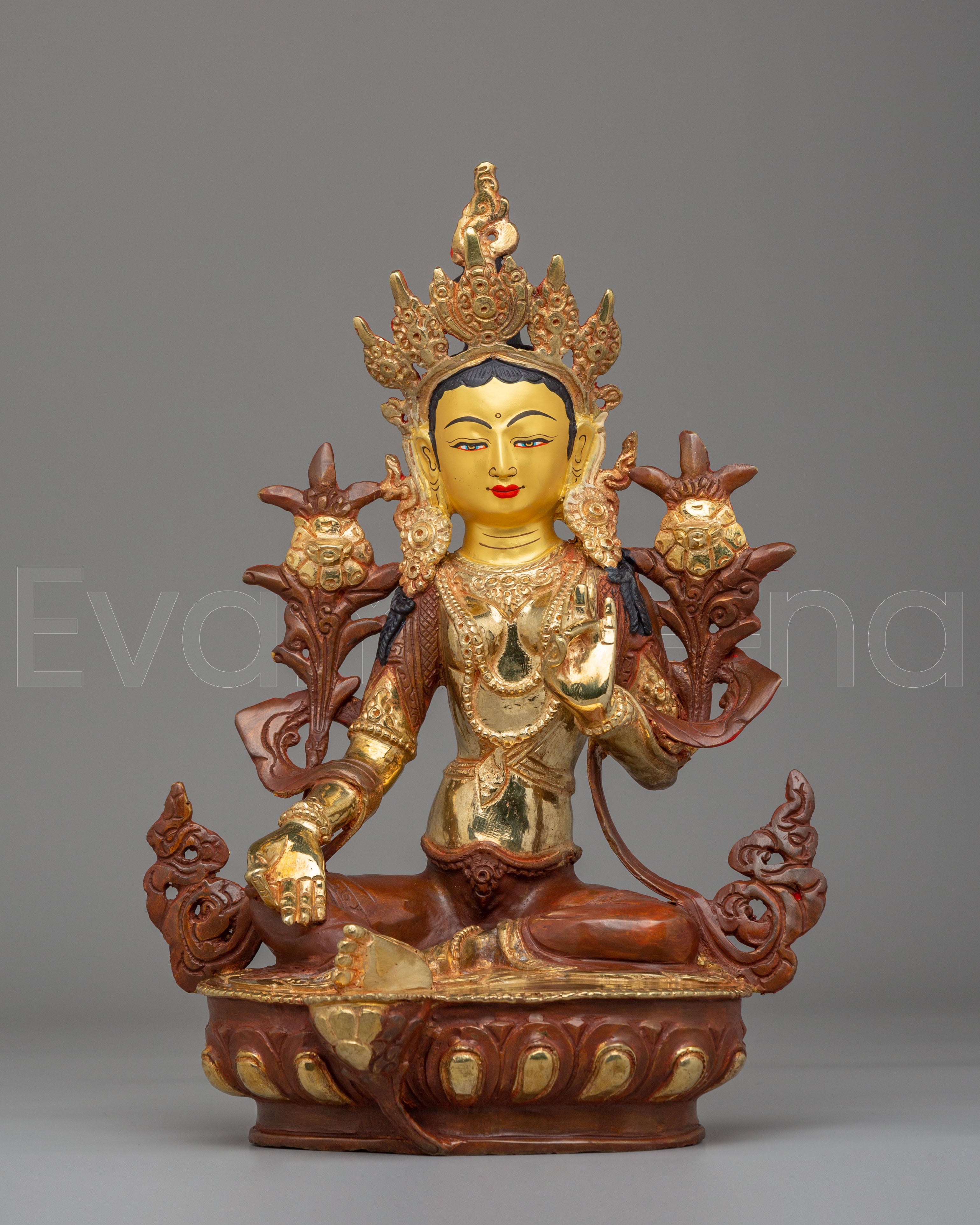 Traditional Green Tara figurine