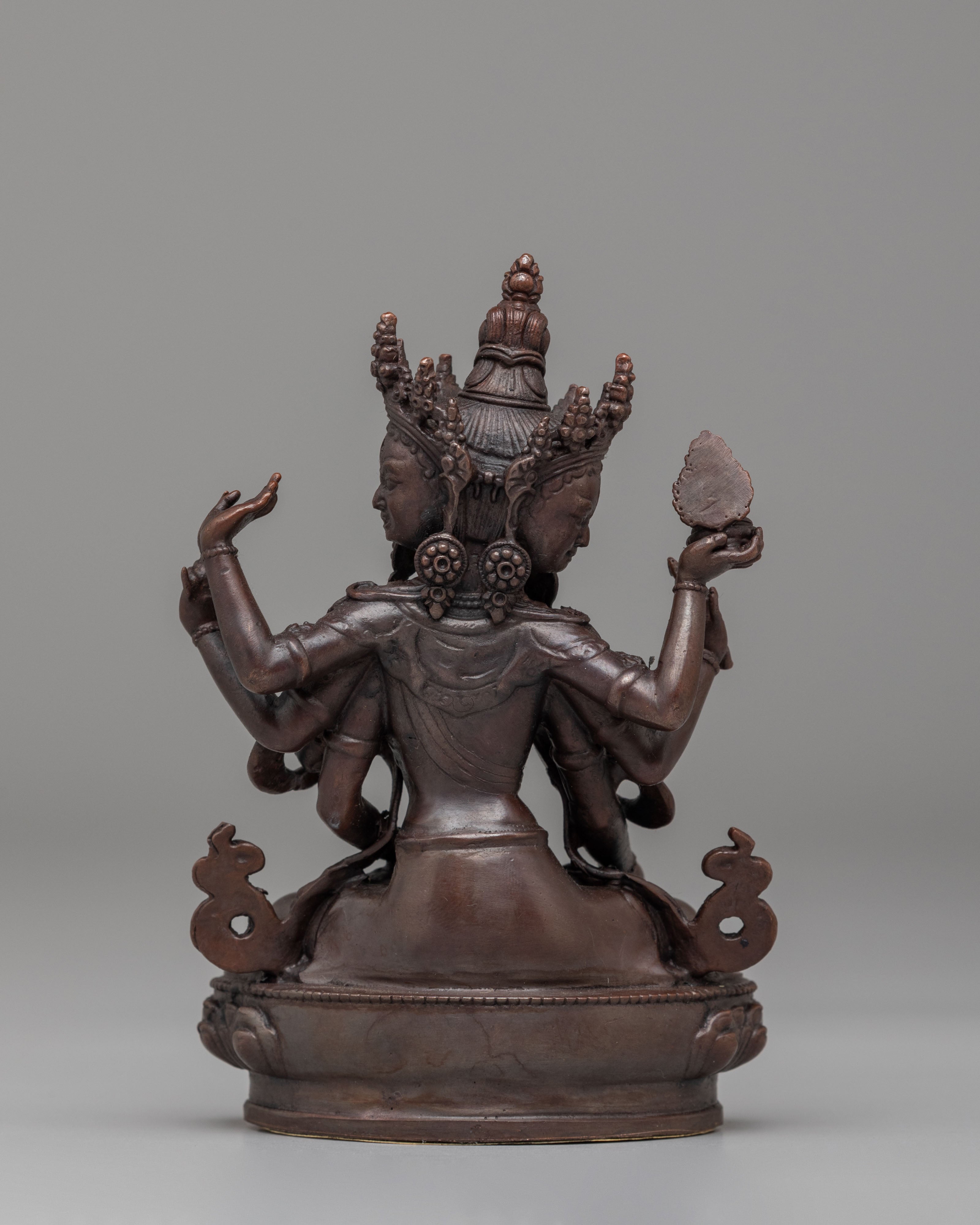 Traditional Namgyalma Deity Statue | Oxidized Copper Artwork