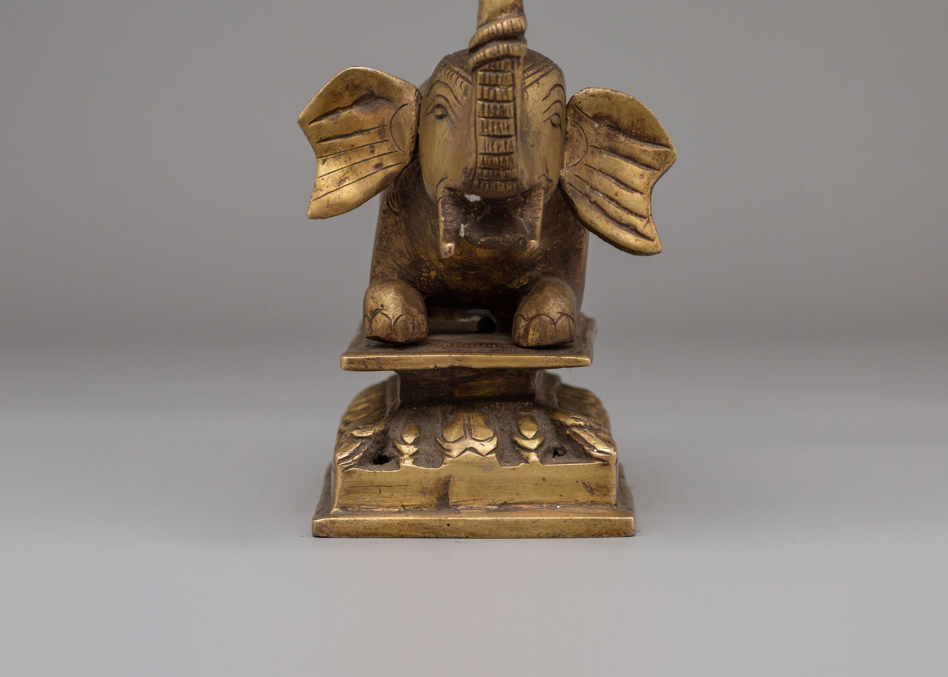 Brass Elephant Oil Lamp | Home Decor and Spiritual Practices