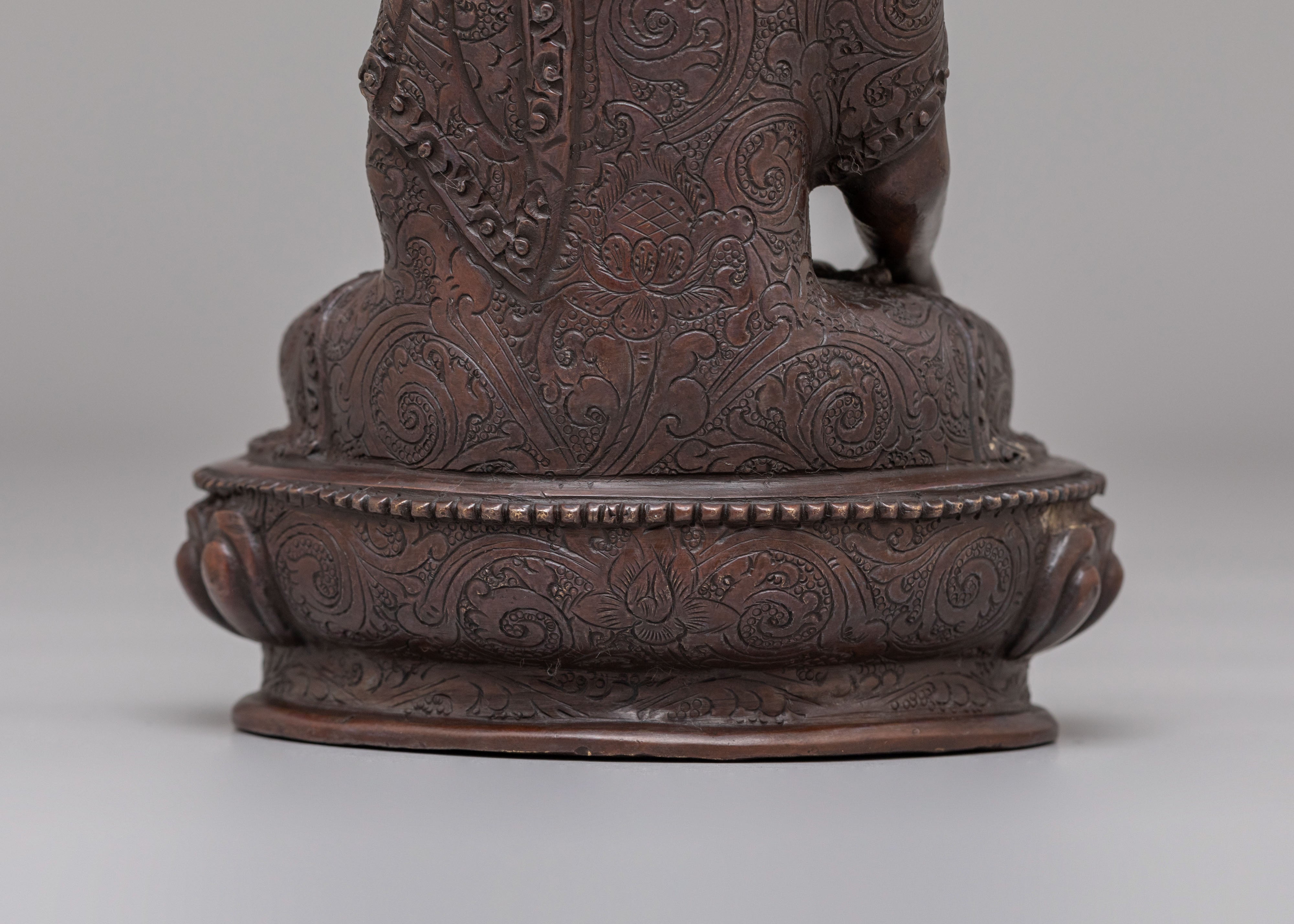 Handmade Ratnasambhava Buddha Statue | Oxidized Copper Body