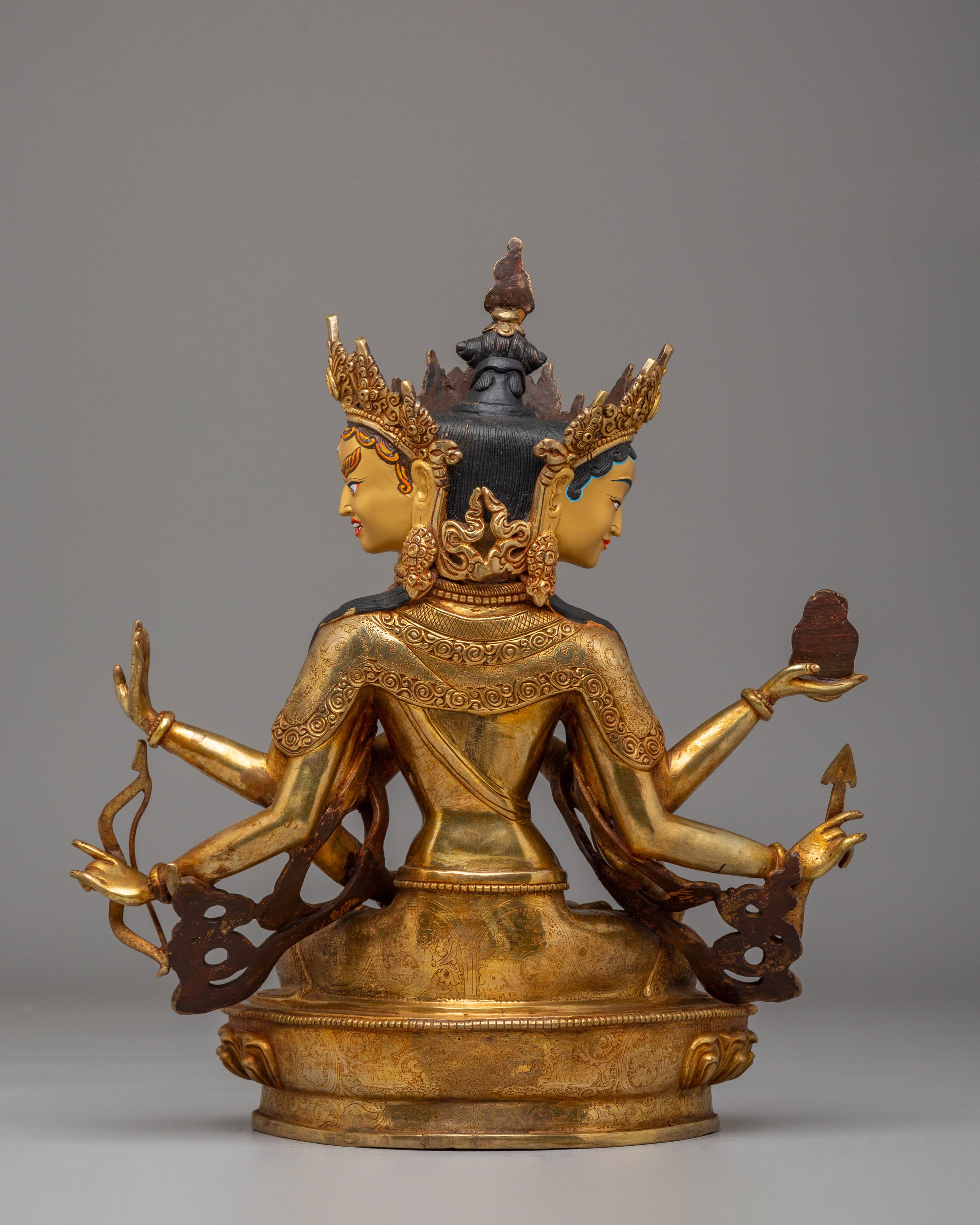Handmade Golden Namgyalma Statue | Dakini of Longevity