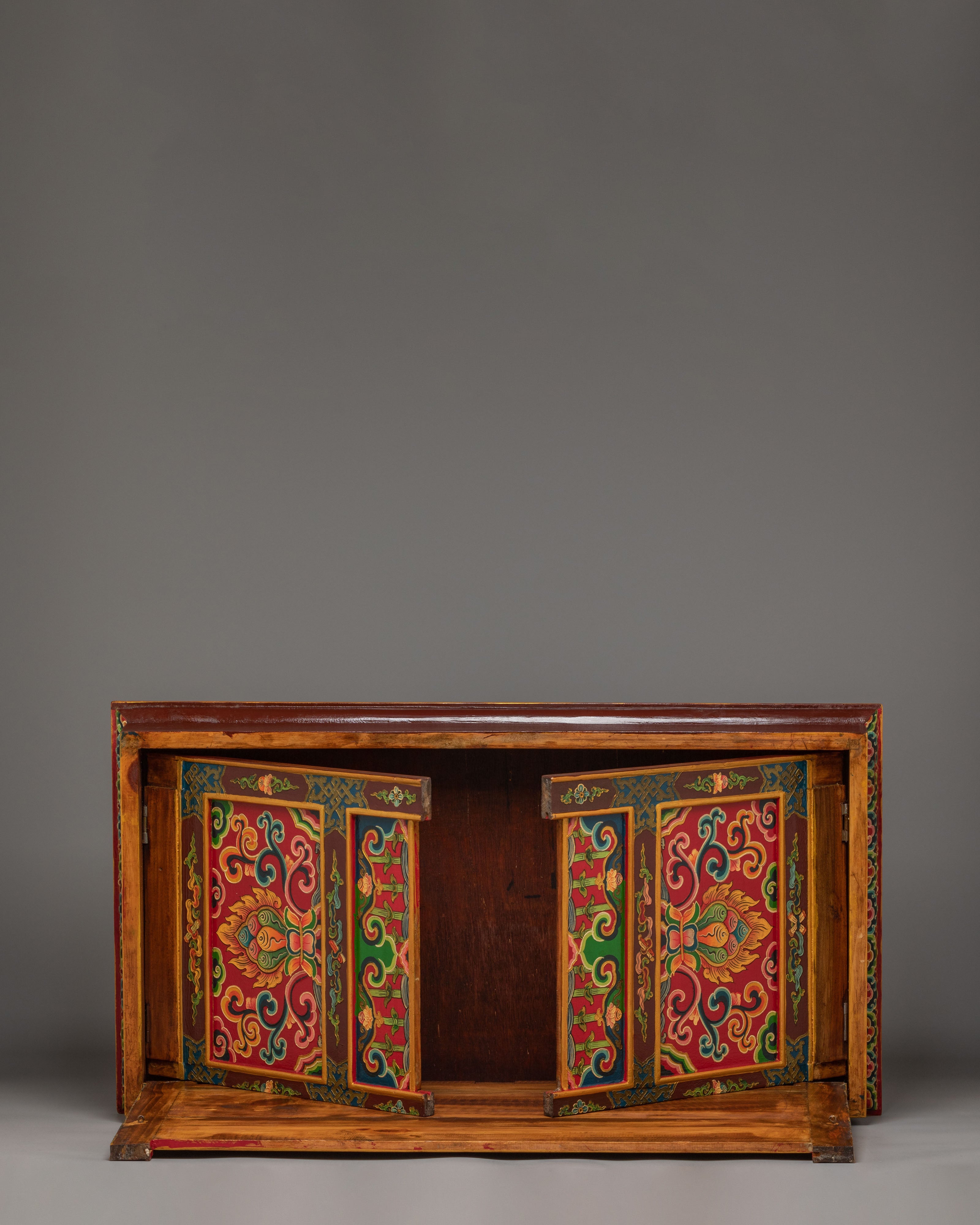 Handcrafted Wooden Folding Table | Tibetan Buddhist Altar Furniture