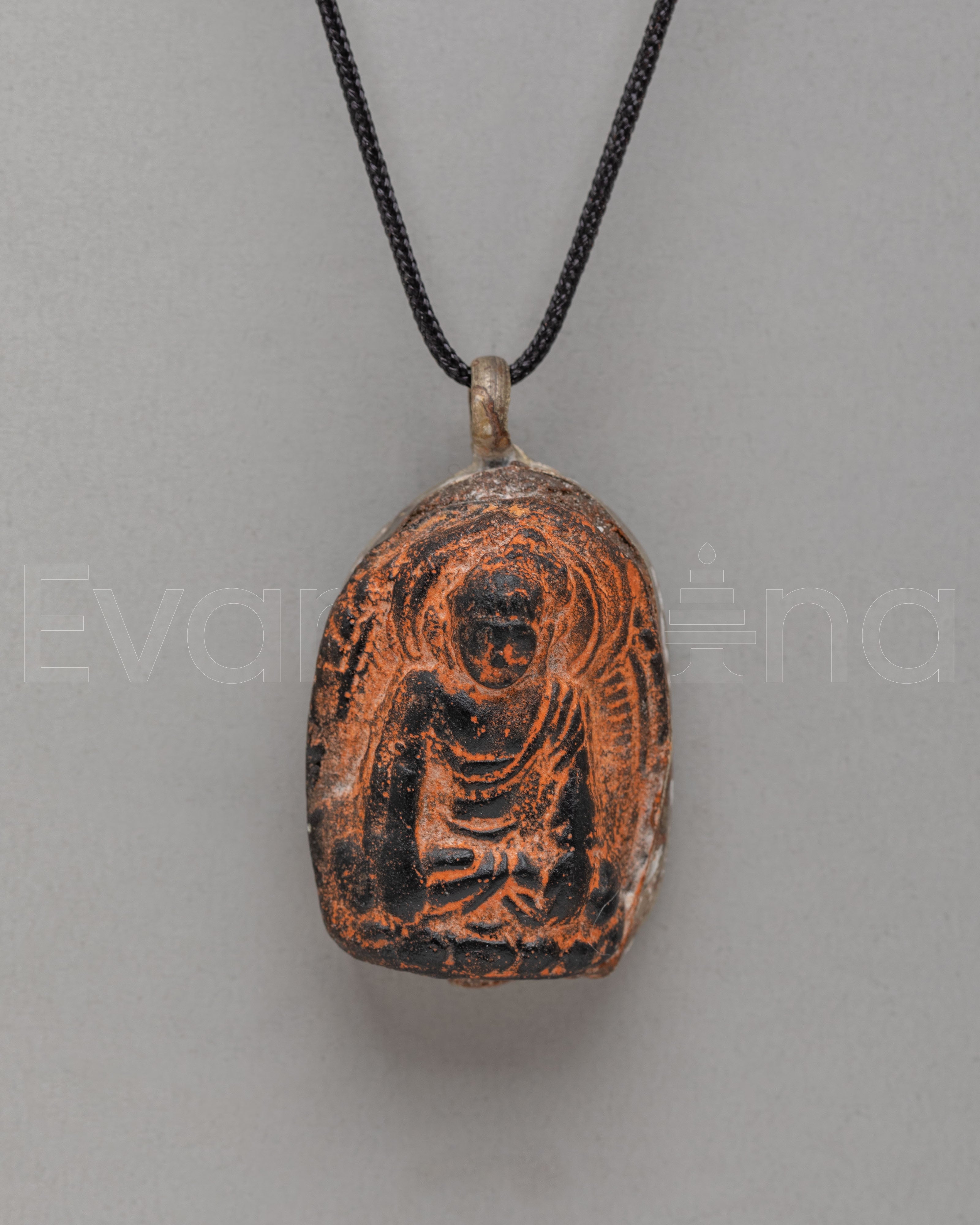 Spiritual Prayer Locket | Carved Sacred Deity Amulet