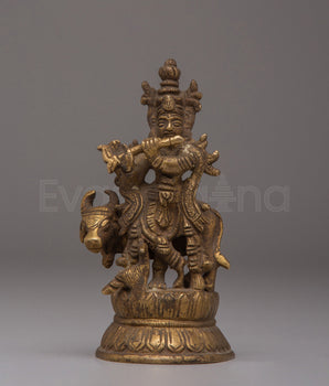 Brass Statue of Krishna | Symbol of Divine Love