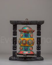 Himalayan Ritual Prayer Wheel for Altar