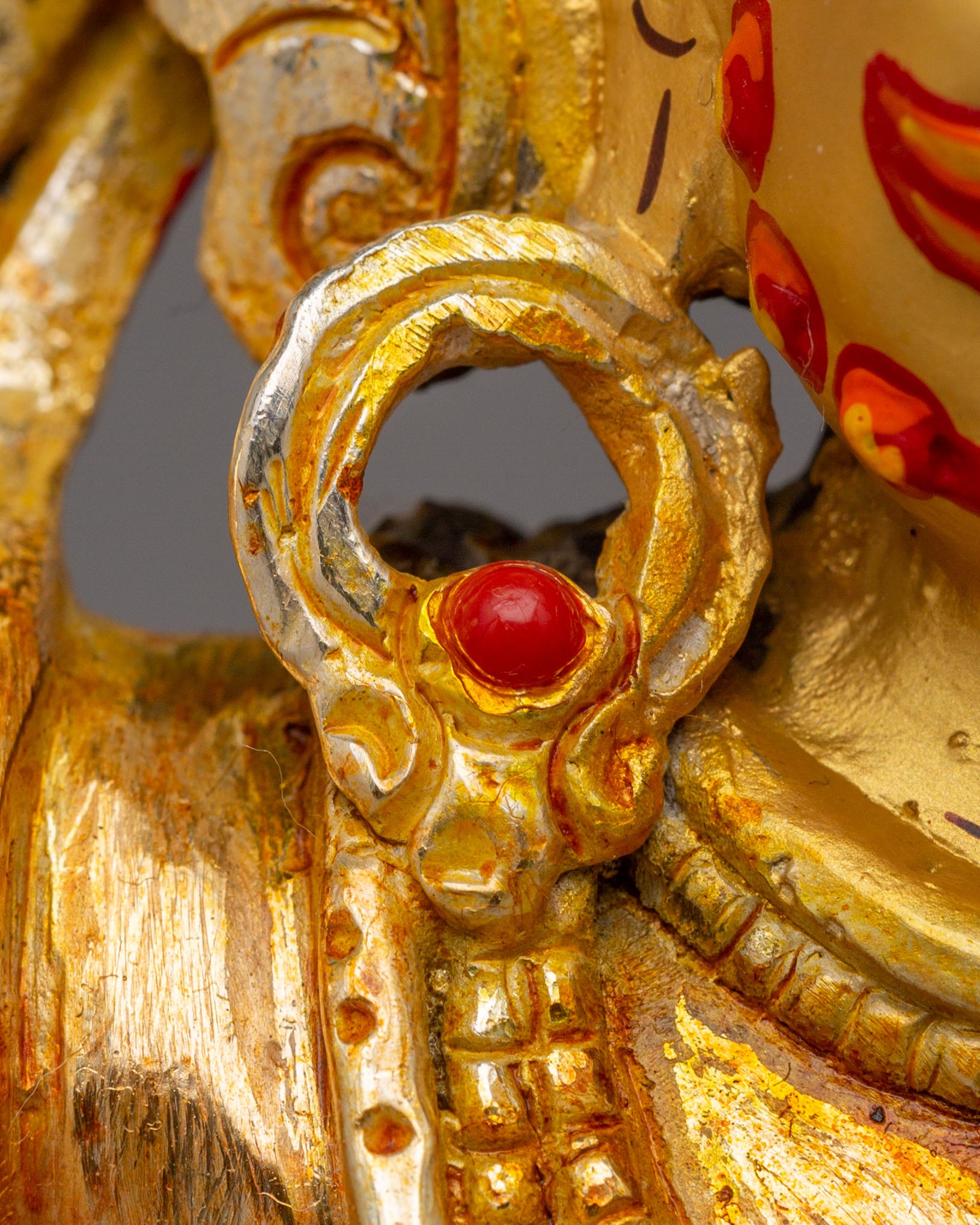 Divine Vajrapani Statue | Electro Gold Plated Protector Deity