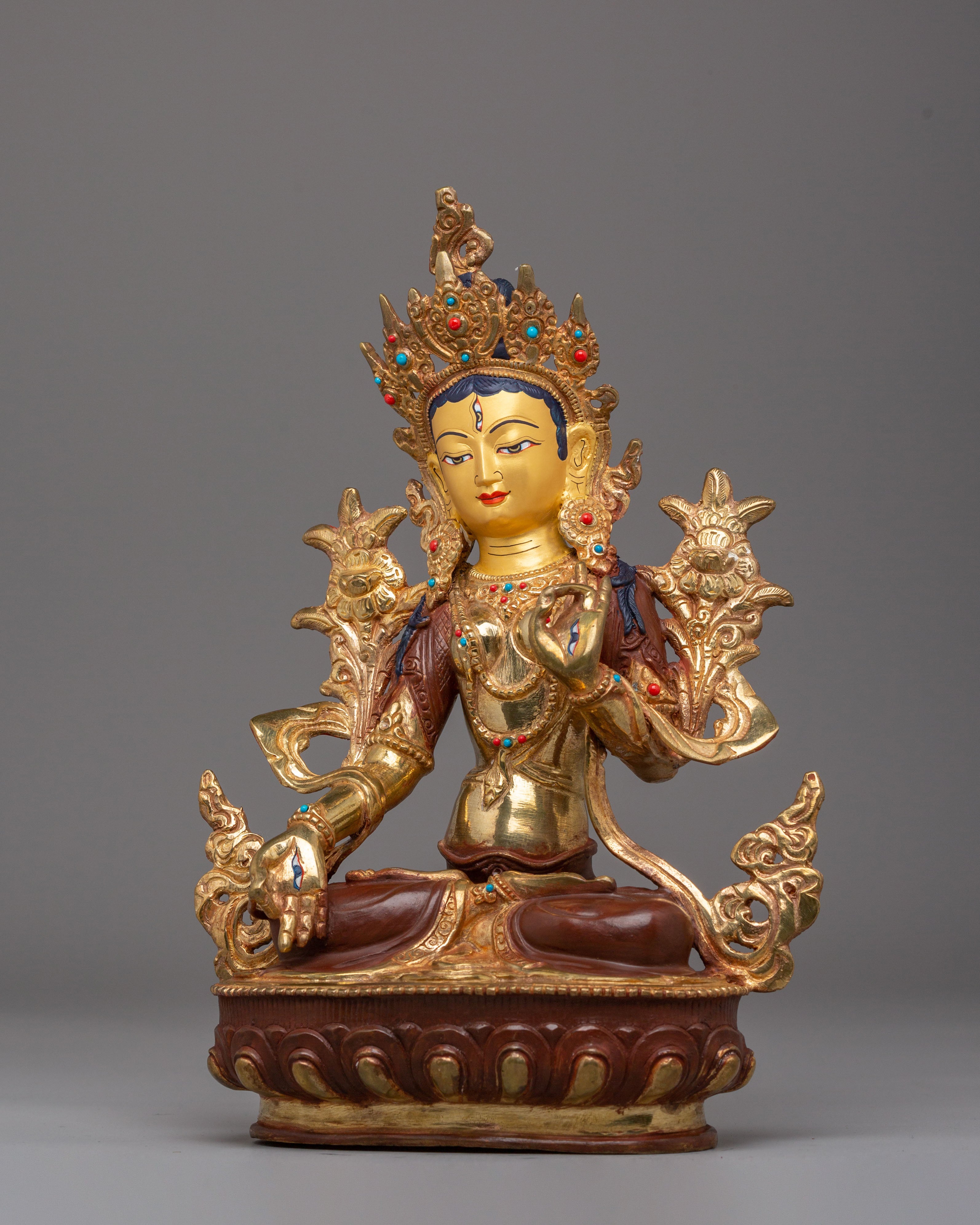 Handmade Traditional  White Tara Artwork | Goddess of Compassion