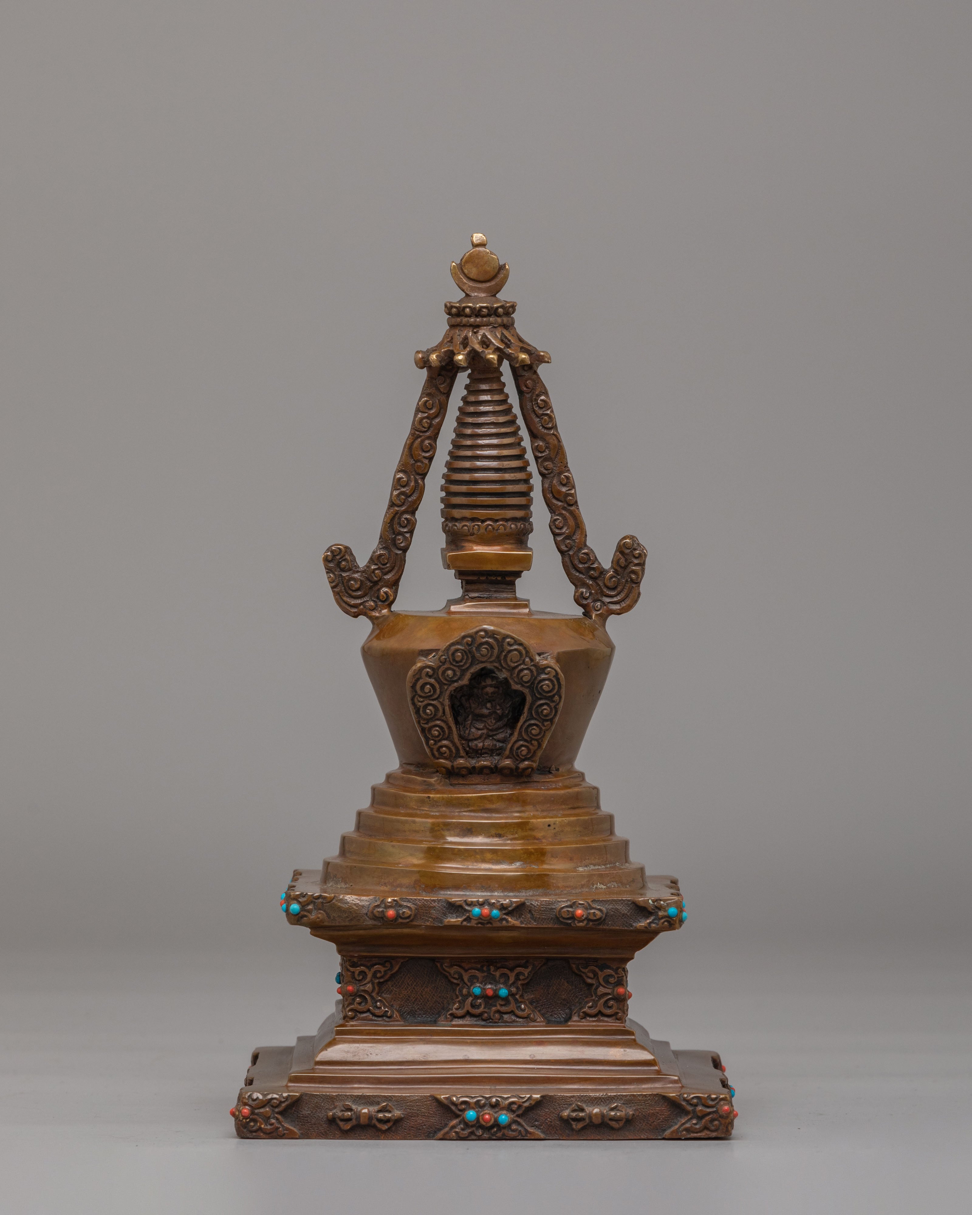 Eight Buddhist stupa set | A Sacred Symbol of Spiritual Enlightenment