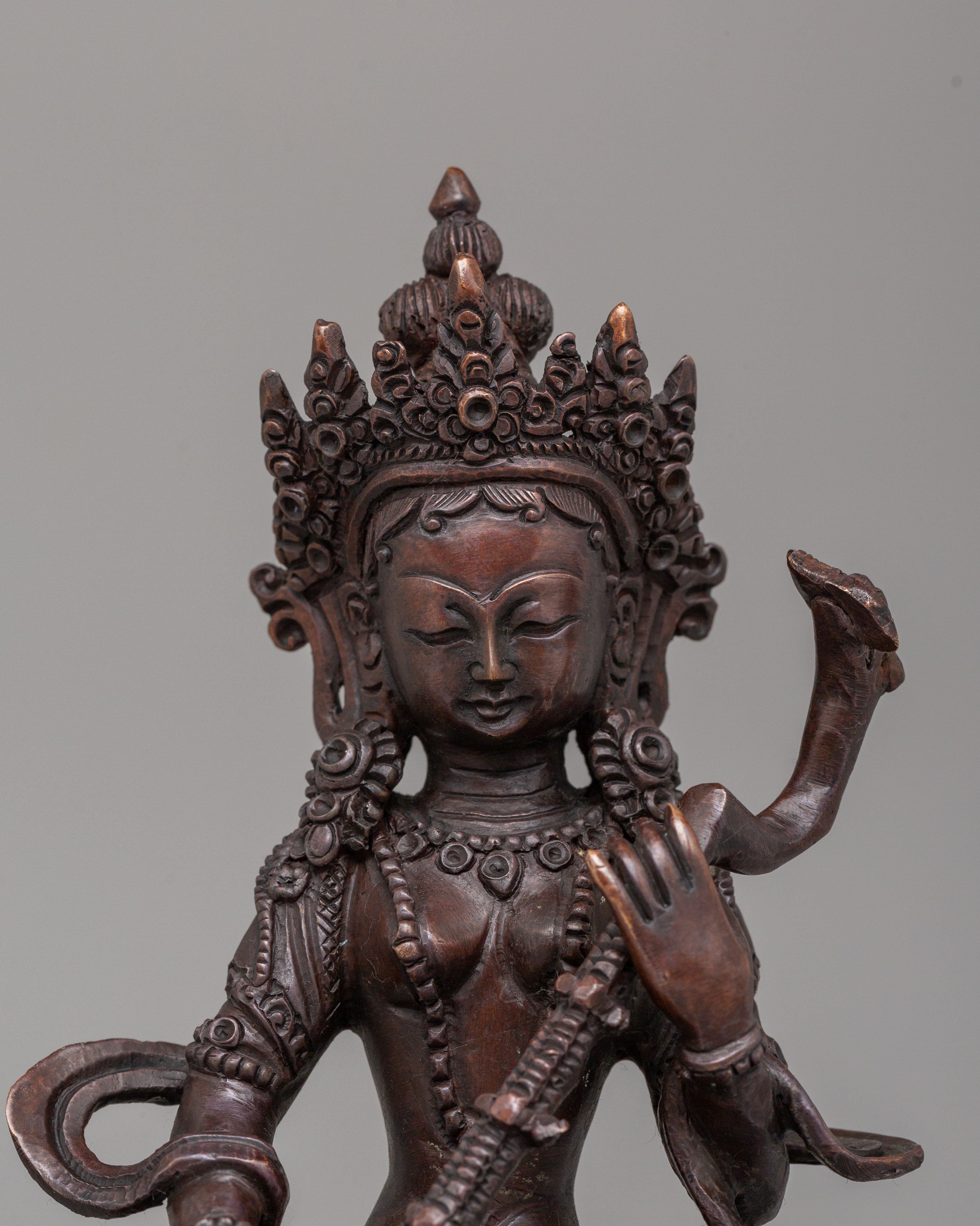 Himalayan Saraswati Altar Statue | Goddess of Wisdom