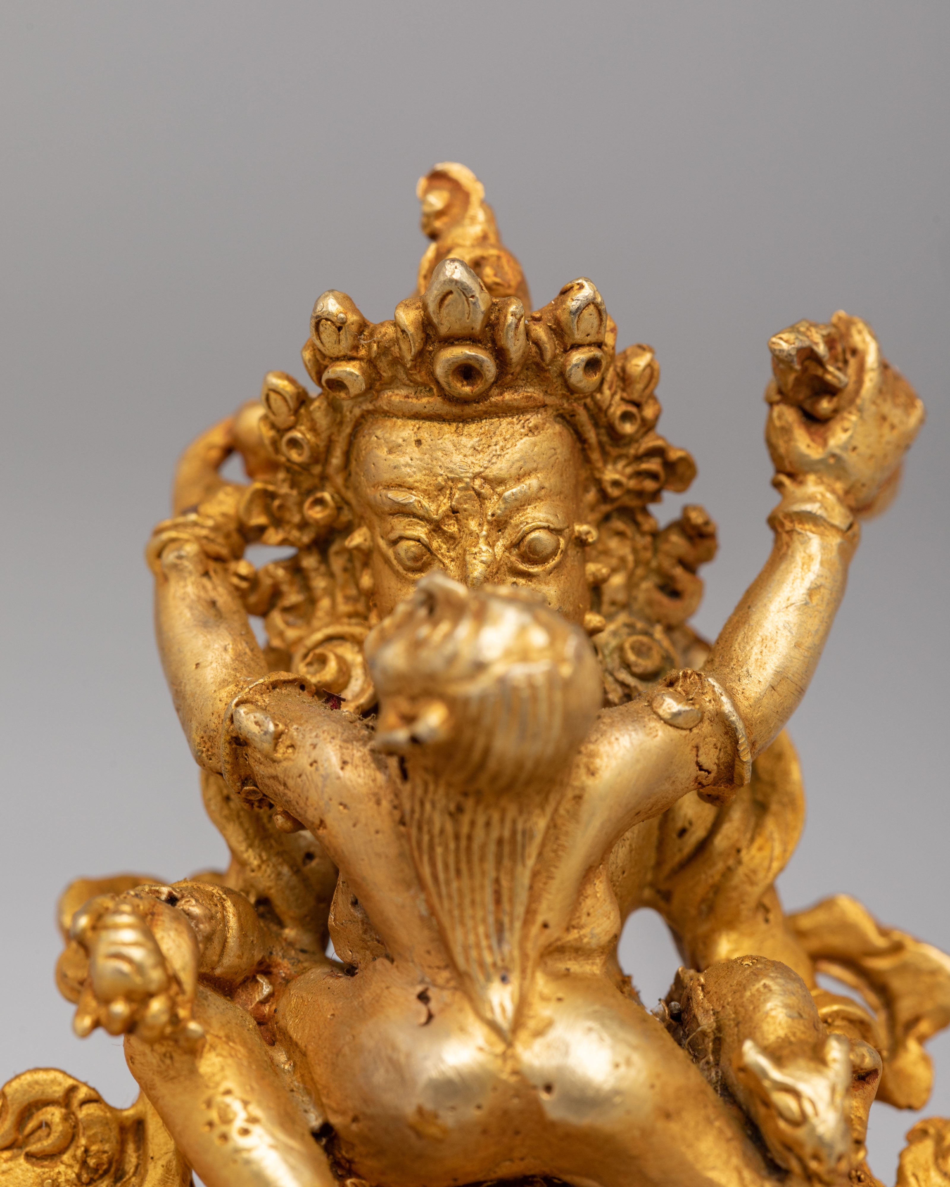 Dzambhala with Consort Statue | Wealth Deity Artwork