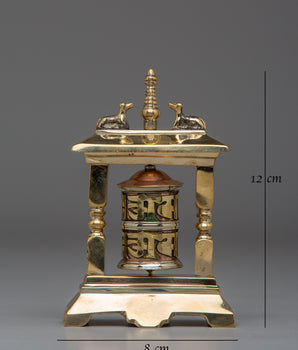 Scared Tibetan Prayer Wheel | Handcrafted Spiritual Tool for Meditation