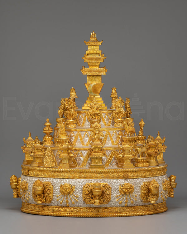 Handmade Electro Gold Plated Mandala for Rituals | Spiritual Art & Altar Decor