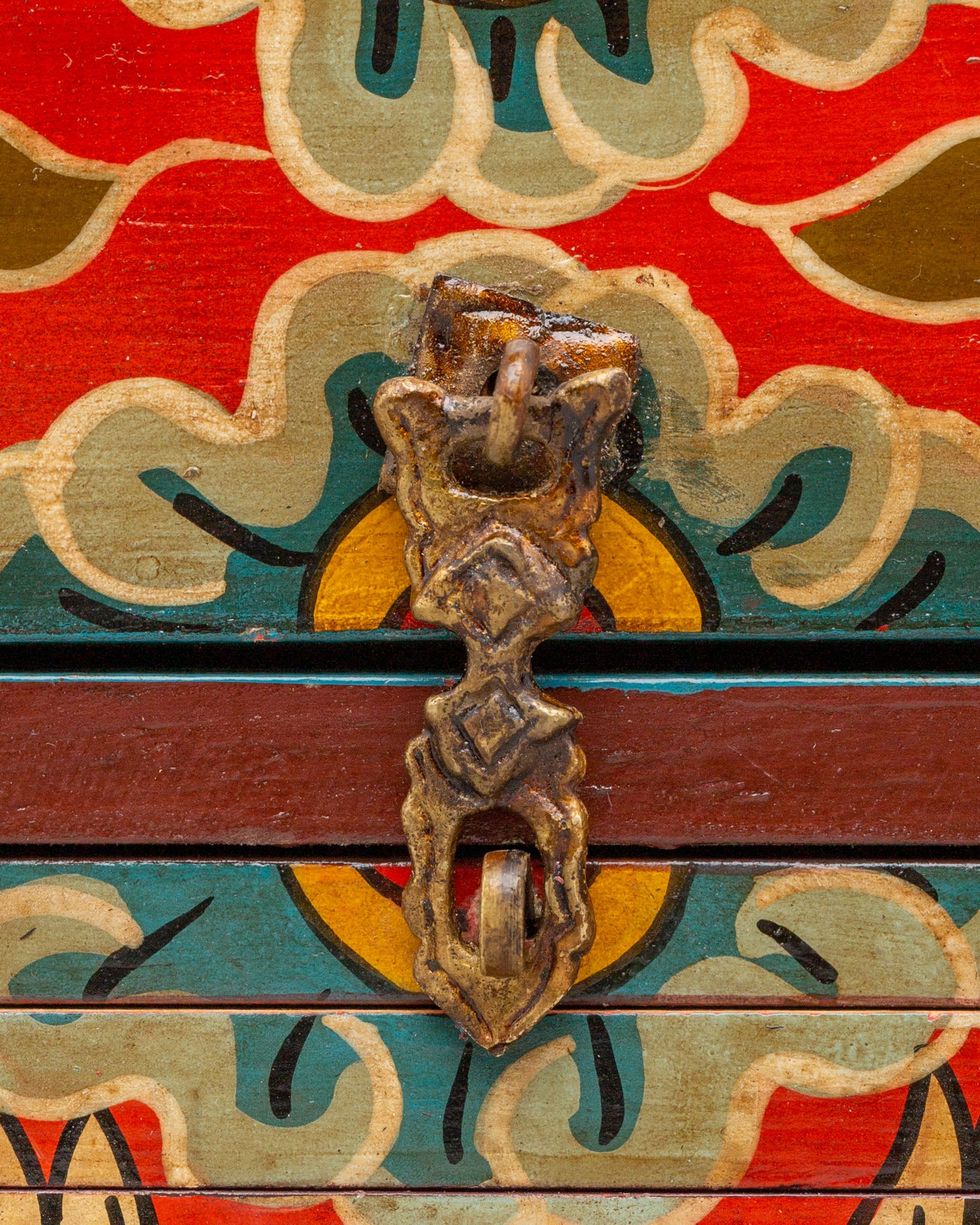 Tibetan Wooden Altar Box | Spiritual Storage Altar Box
