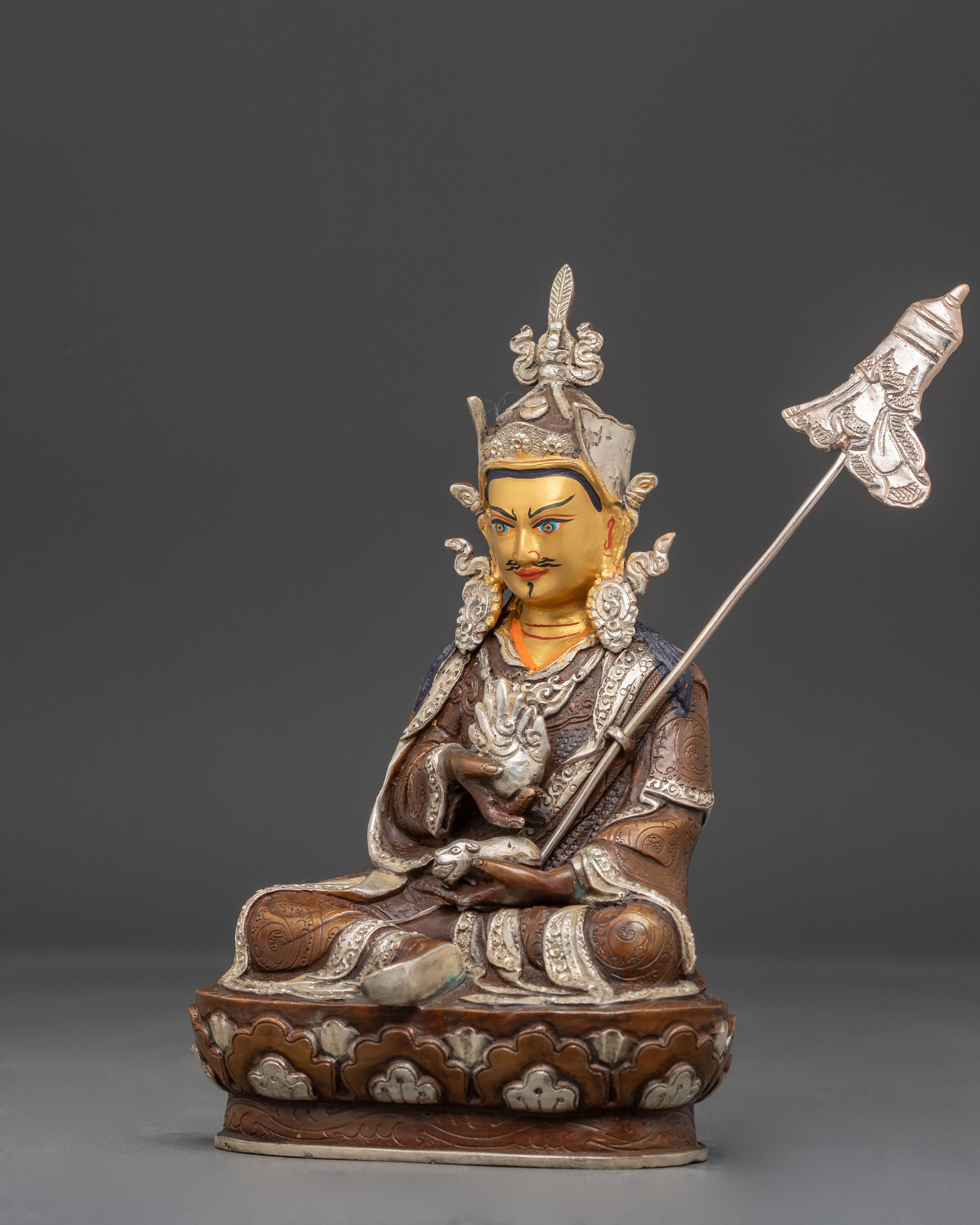 Guru Orgyen Norla Statue | Himalayan Padmasambhava Altar Decor