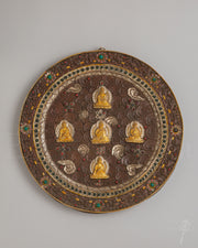 Sacred Five-Buddha Mandala Wall Hanging