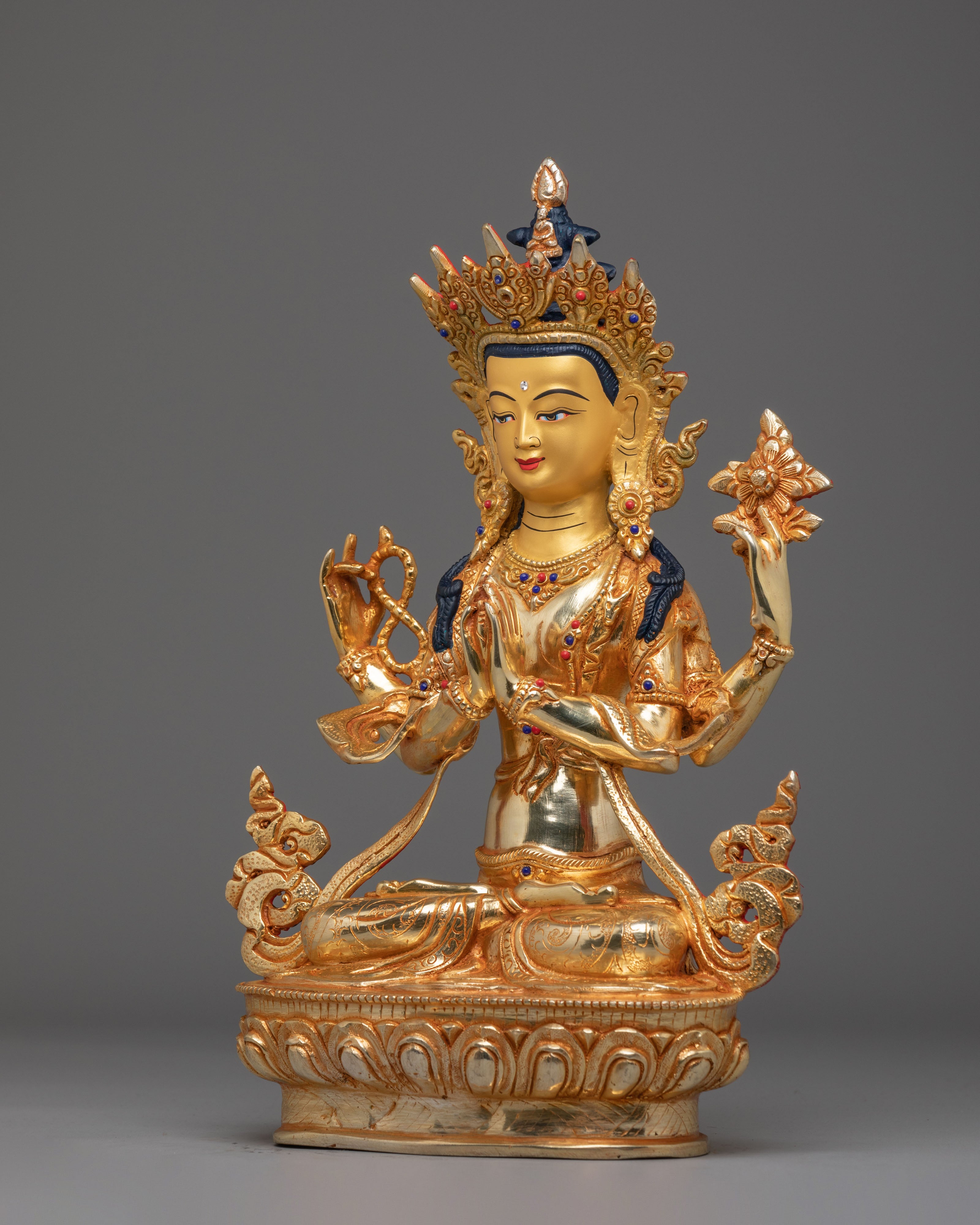 Buddhist Loving Compassion Chenrezig Statue | Bodhisattva of Mercy