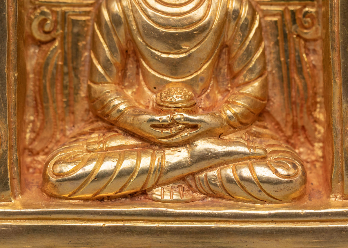 Buddha Of infinite Light Statue | Buddhist Sculpture with Gemstone