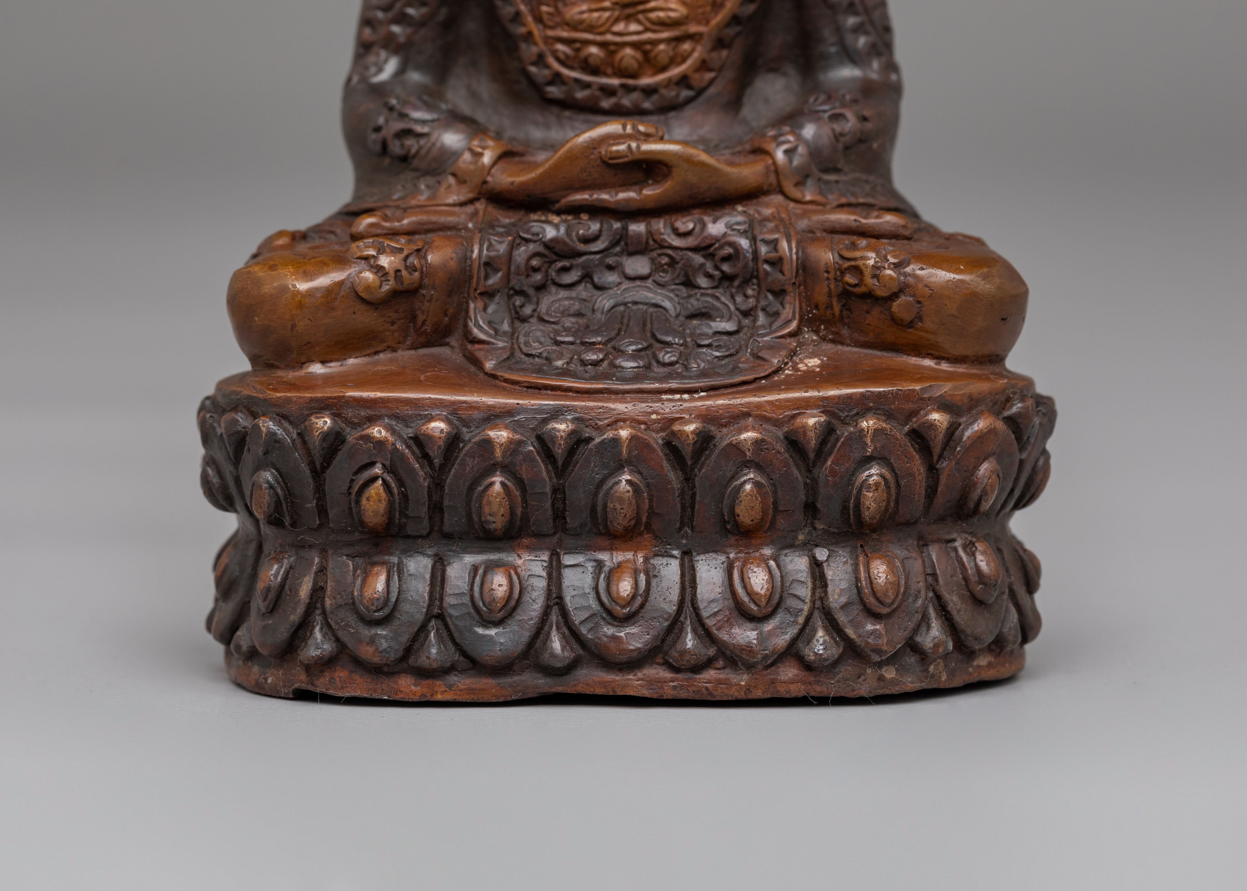 Oxidized Amitabha Buddha Statue | Himalayan Handcrafted Artwork