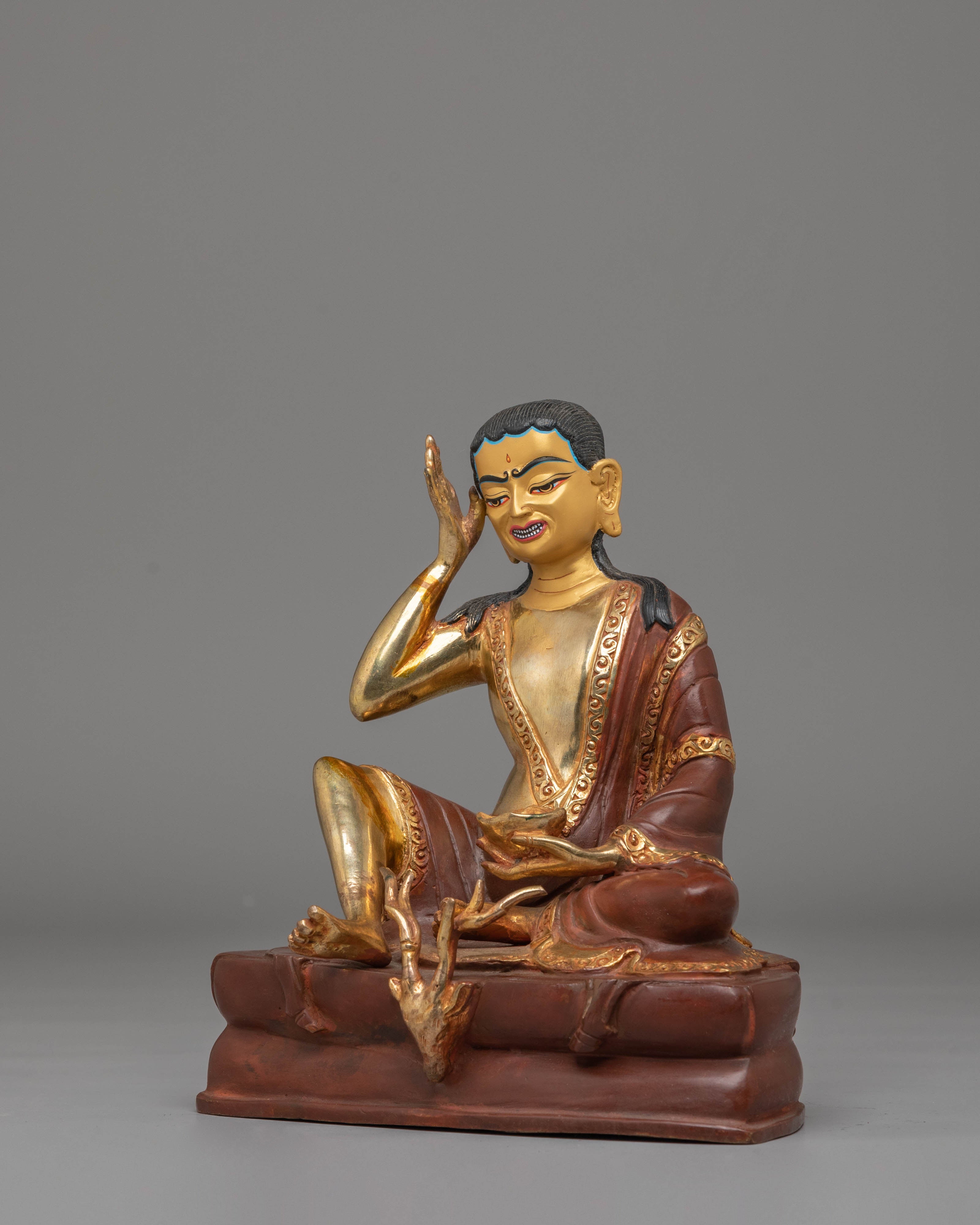 Handcrafted Milerepa Buddhist Statue | Spiritual Tibetan Artwork
