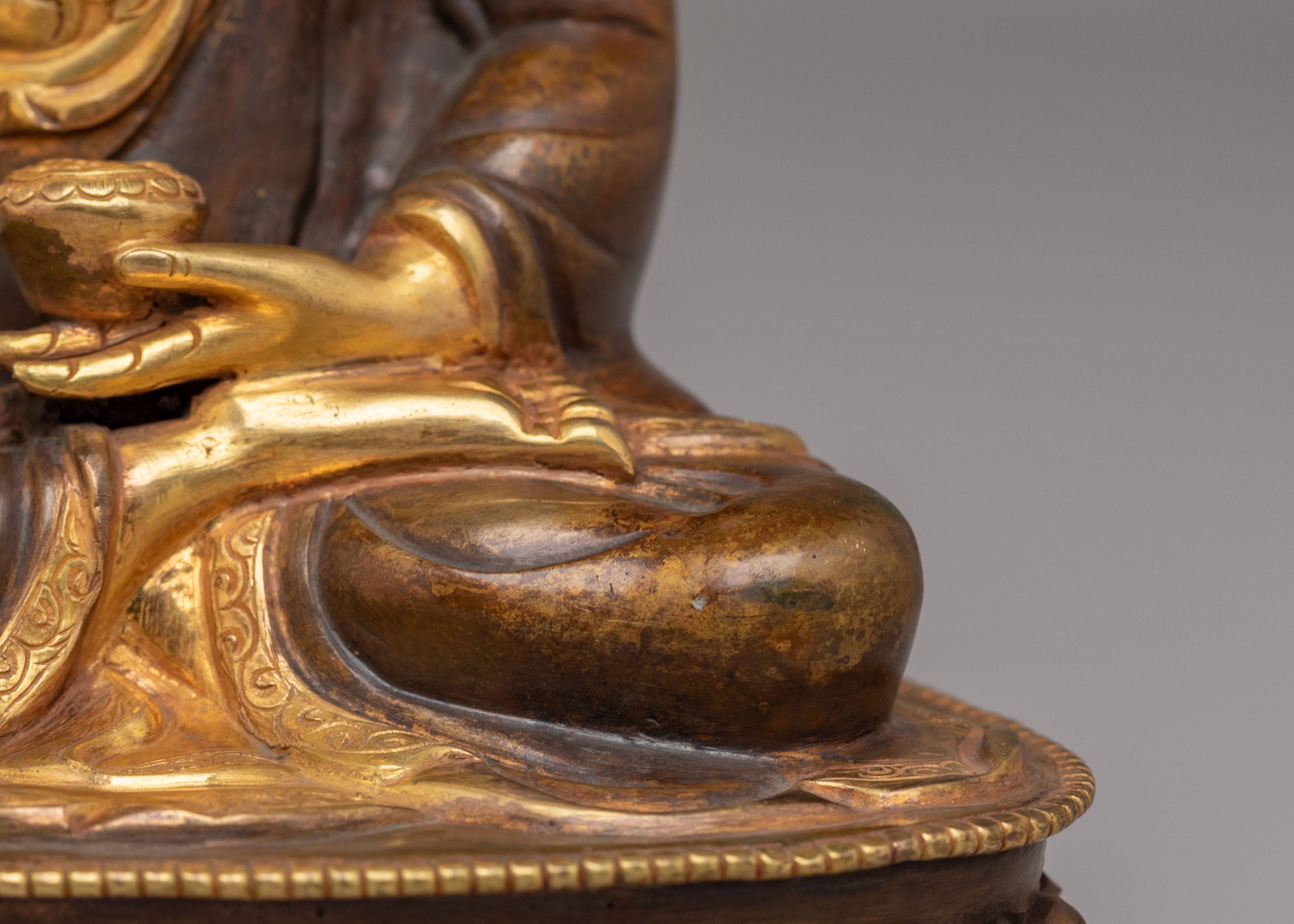 Traditional Crown Shakyamuni Buddha Statue | Himalayan Artwork