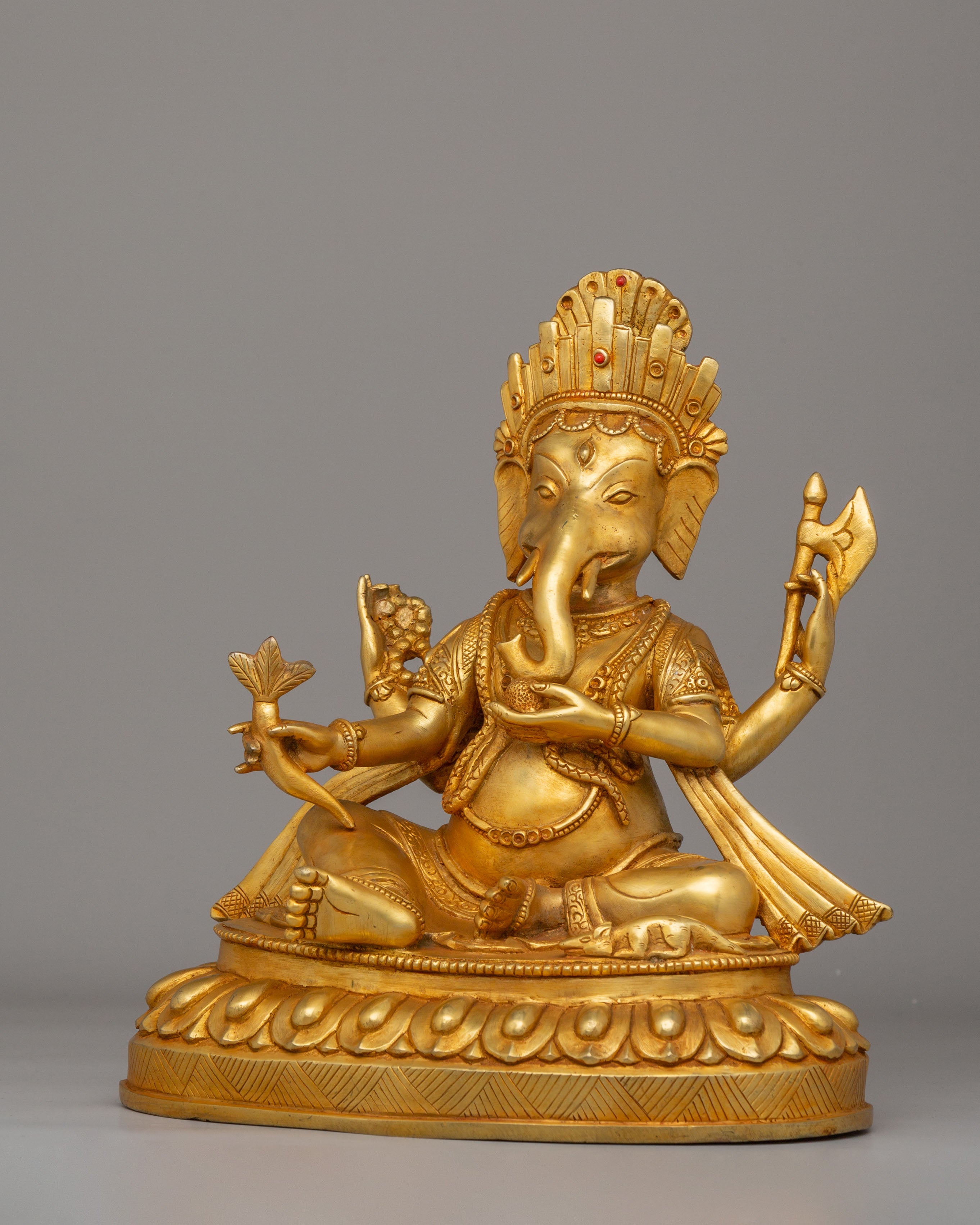 God Ganesh Divine Handcrafted Sculpture | Hindu Elephant God Figurine
