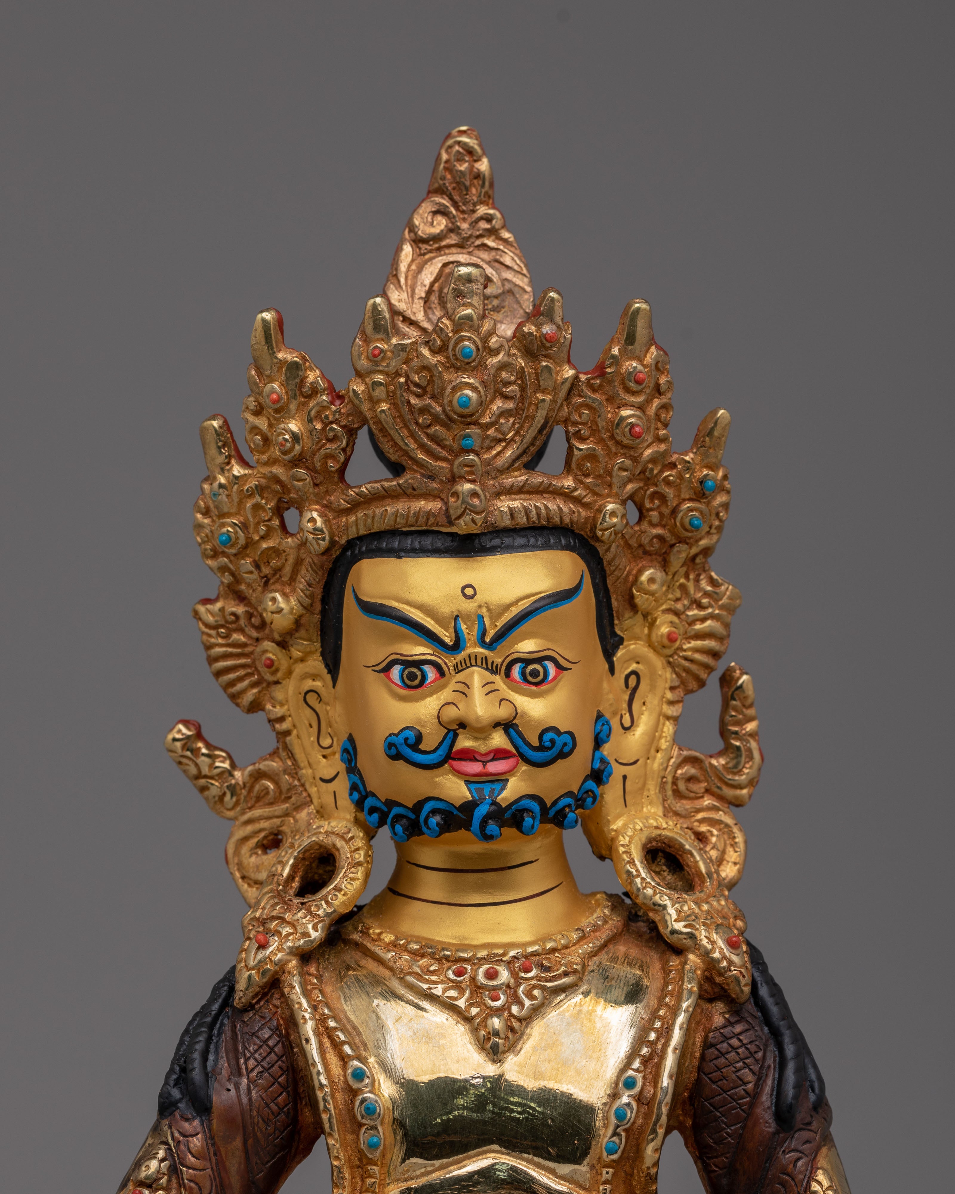 Dzambhala Statue for Altar | Handcrafted Dzambhala Deity Sculpture