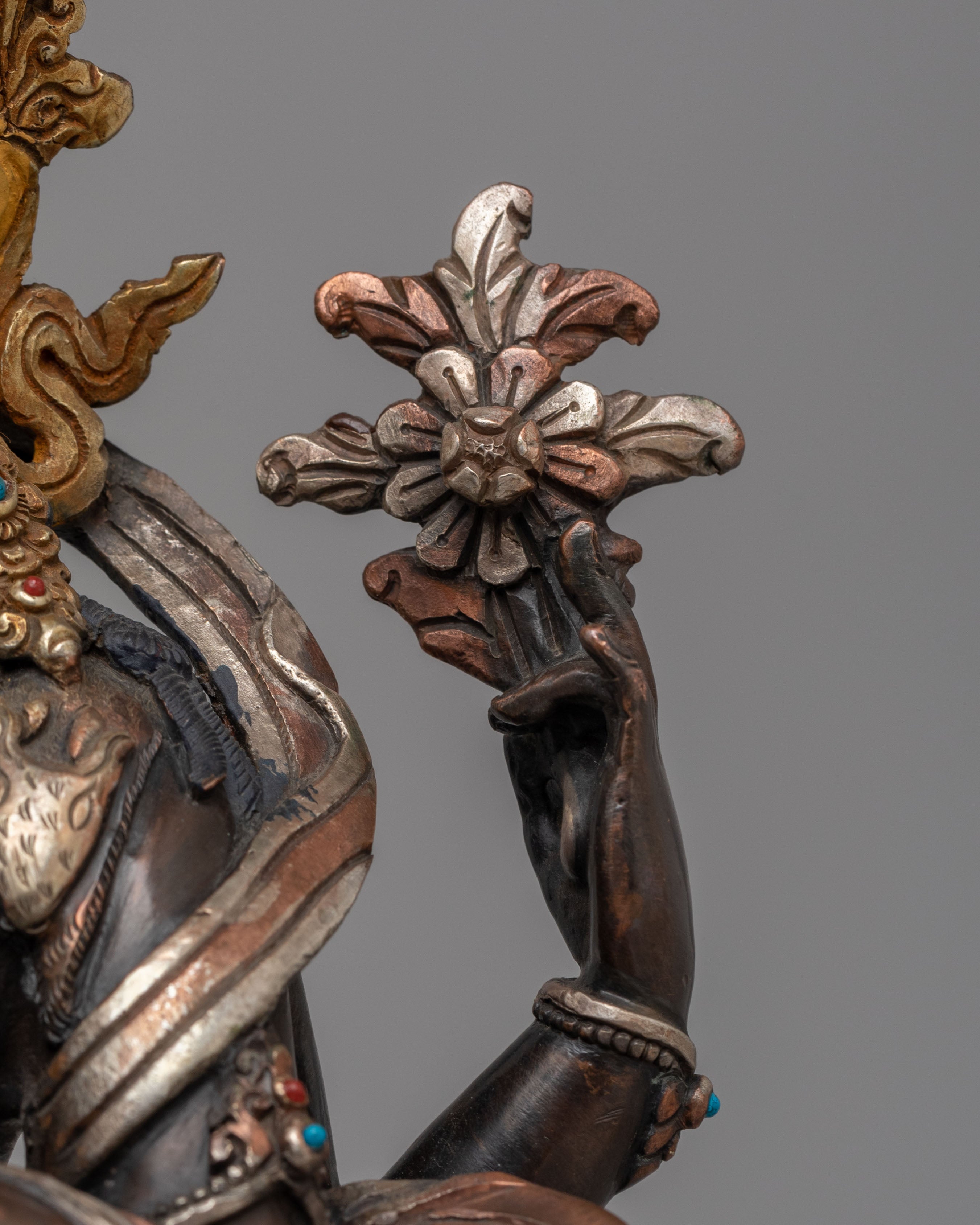 Sacred Himalayan Avalokiteshvara Statue | Tibetan Bodhisattva of Compassion