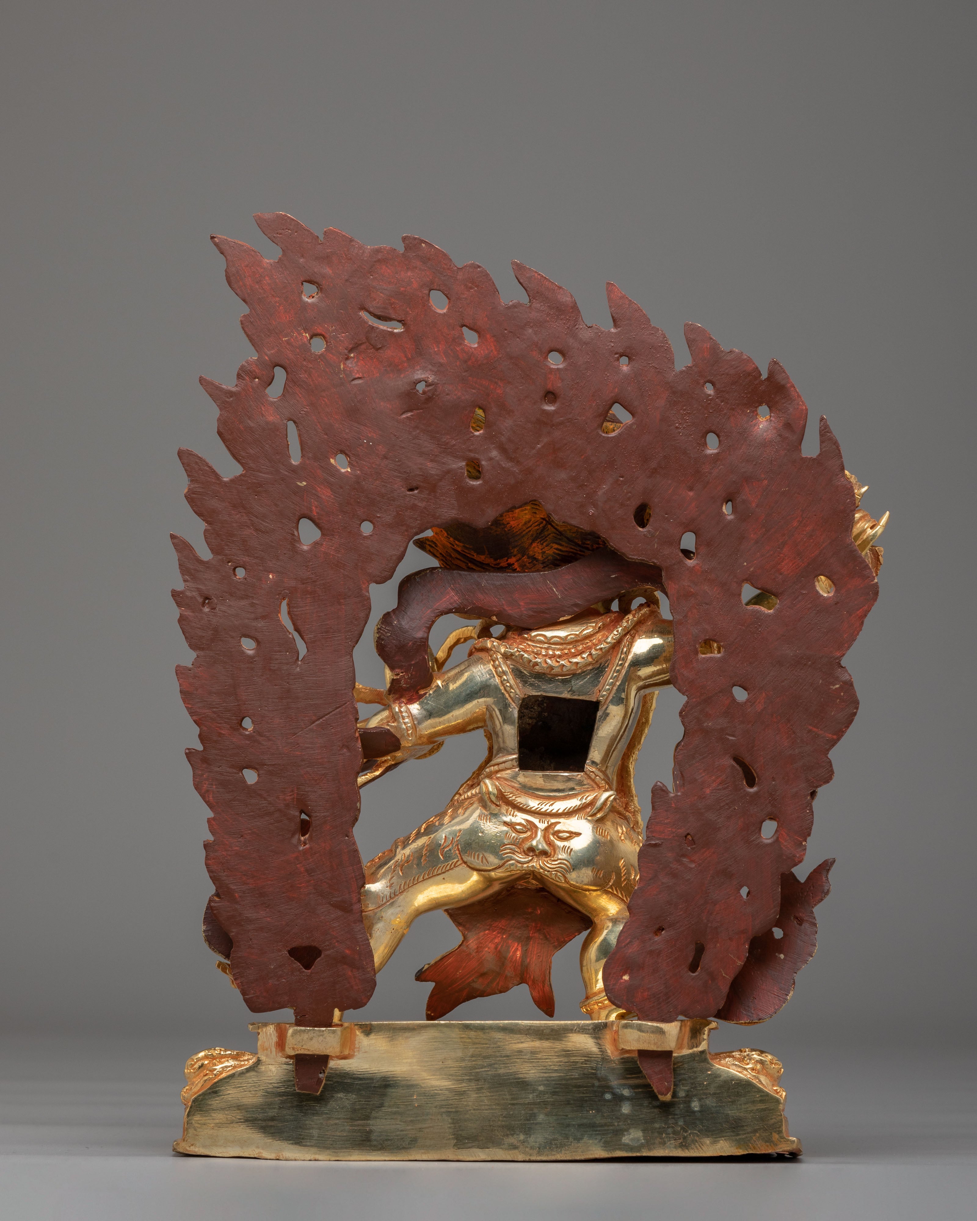 Tibetan Altar Vajrapani Sculpture | Buddhist Protector Deity