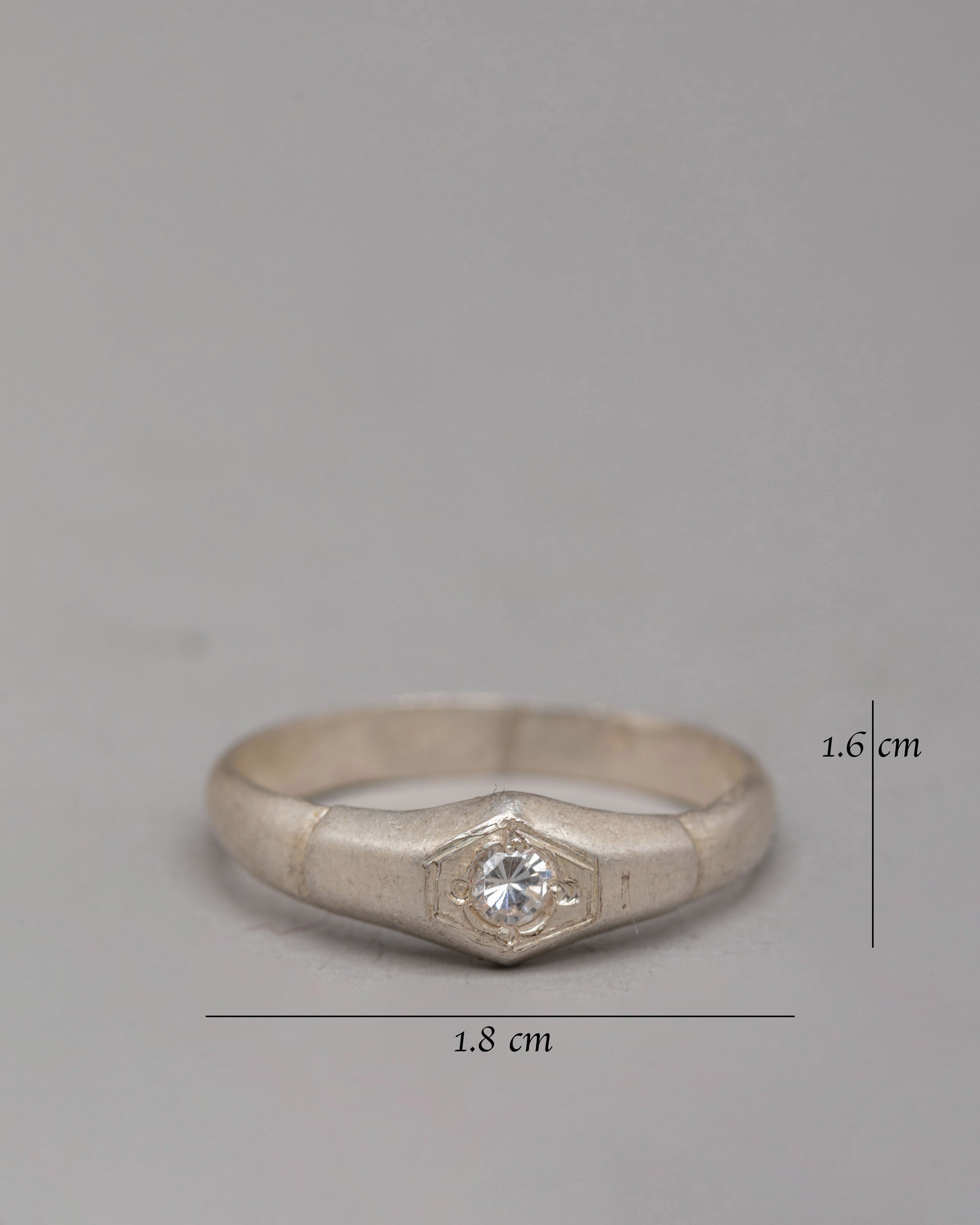 Handmade Decorative Art Ring | Sparkling Zircon | Artisan Jewelry
