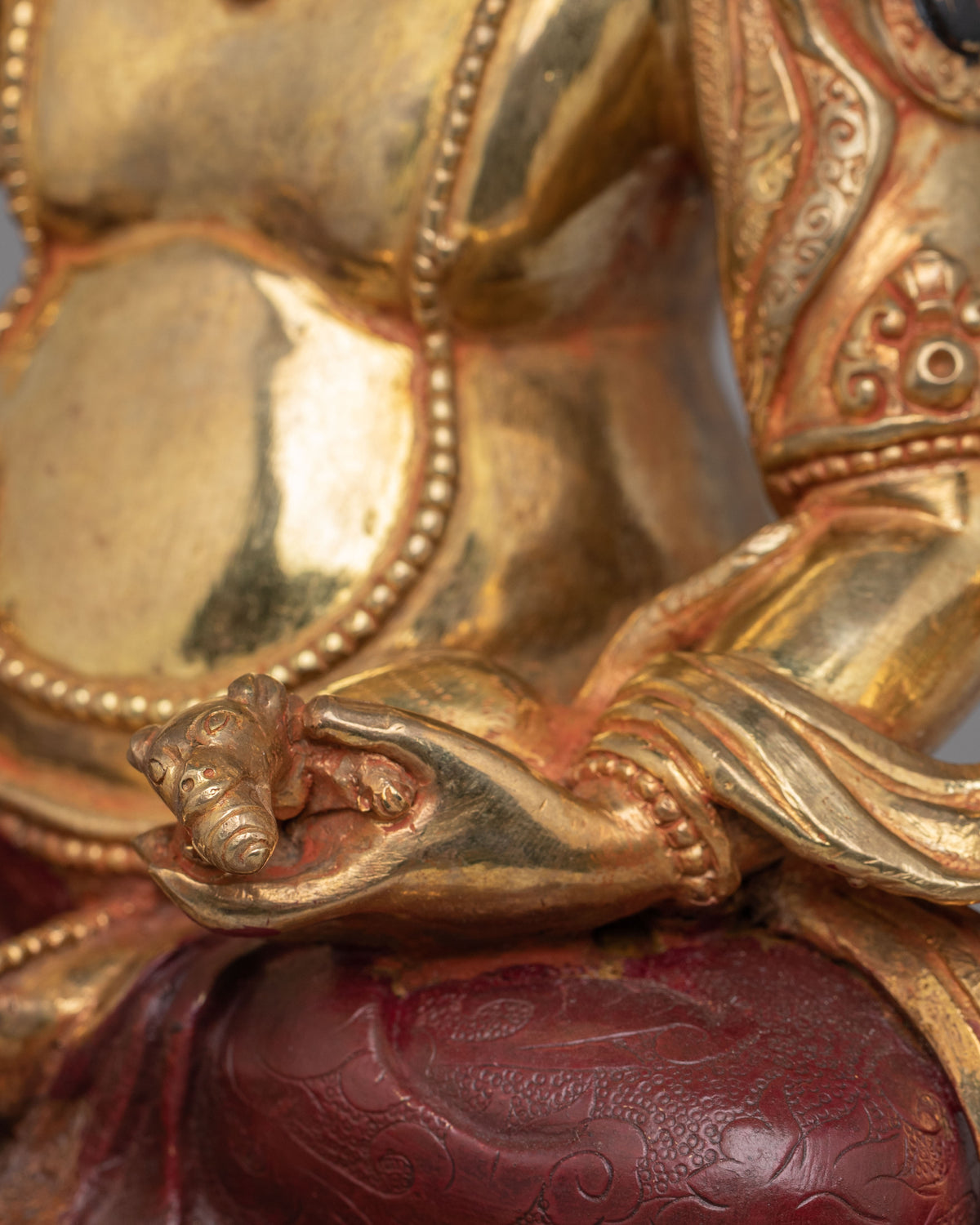 Dzambhala Statue For Home Shrine | Tibetan Wealth Deity Figurine