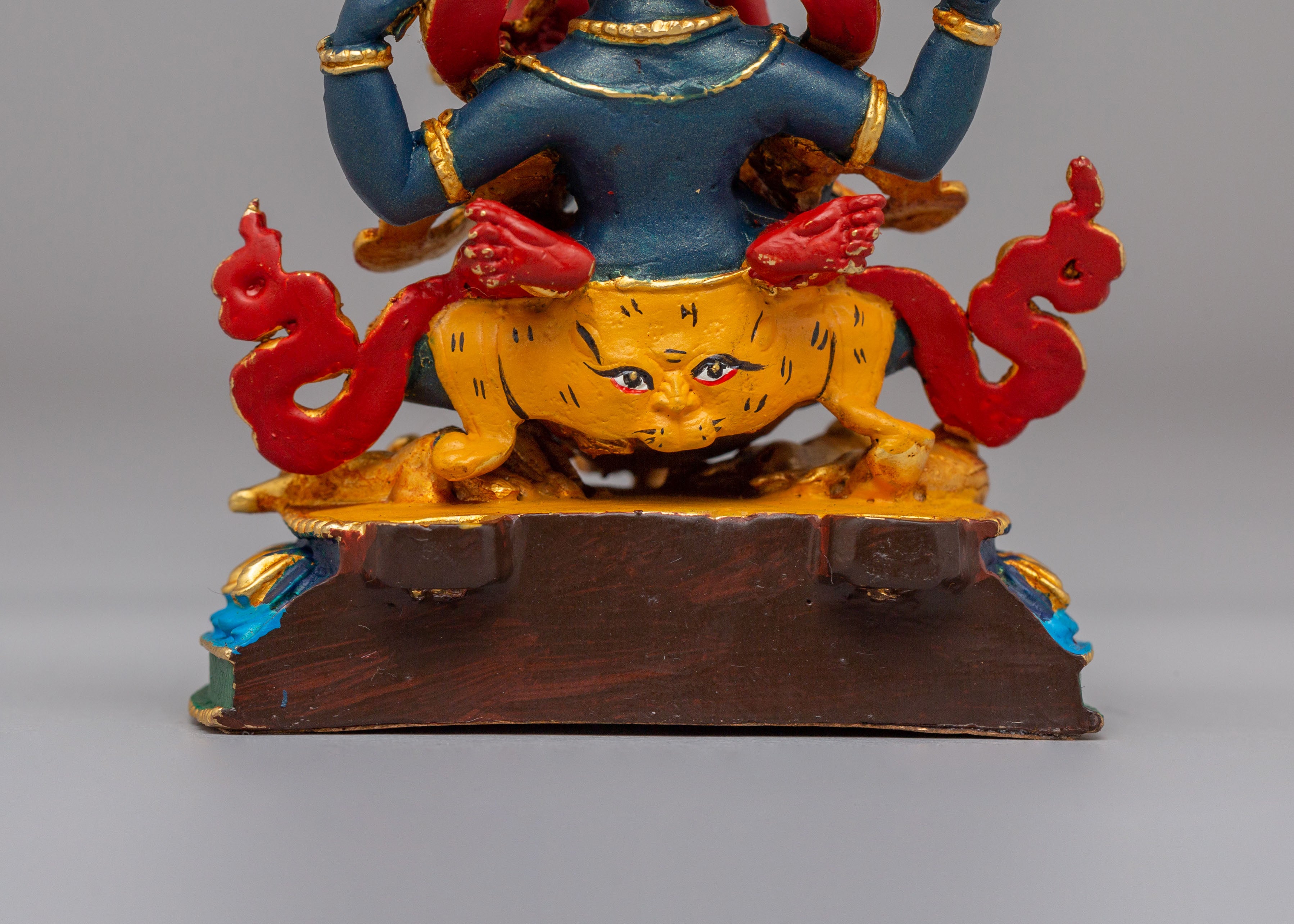 Four Armed Mahakala With Consort Statue | Symbol of Divine Union