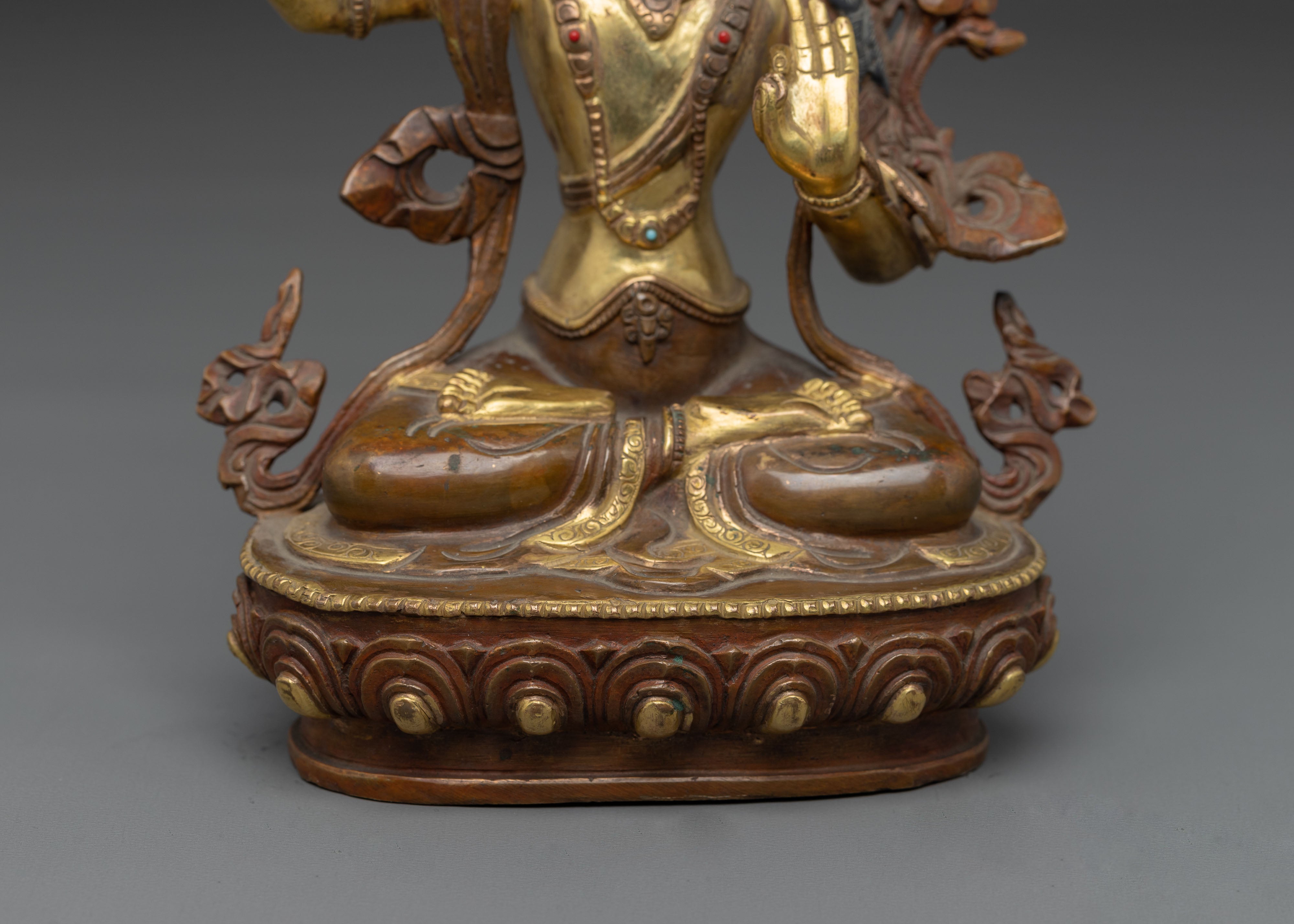 Manjushri With Flaming Sword Statue | A Symbol of Wisdom