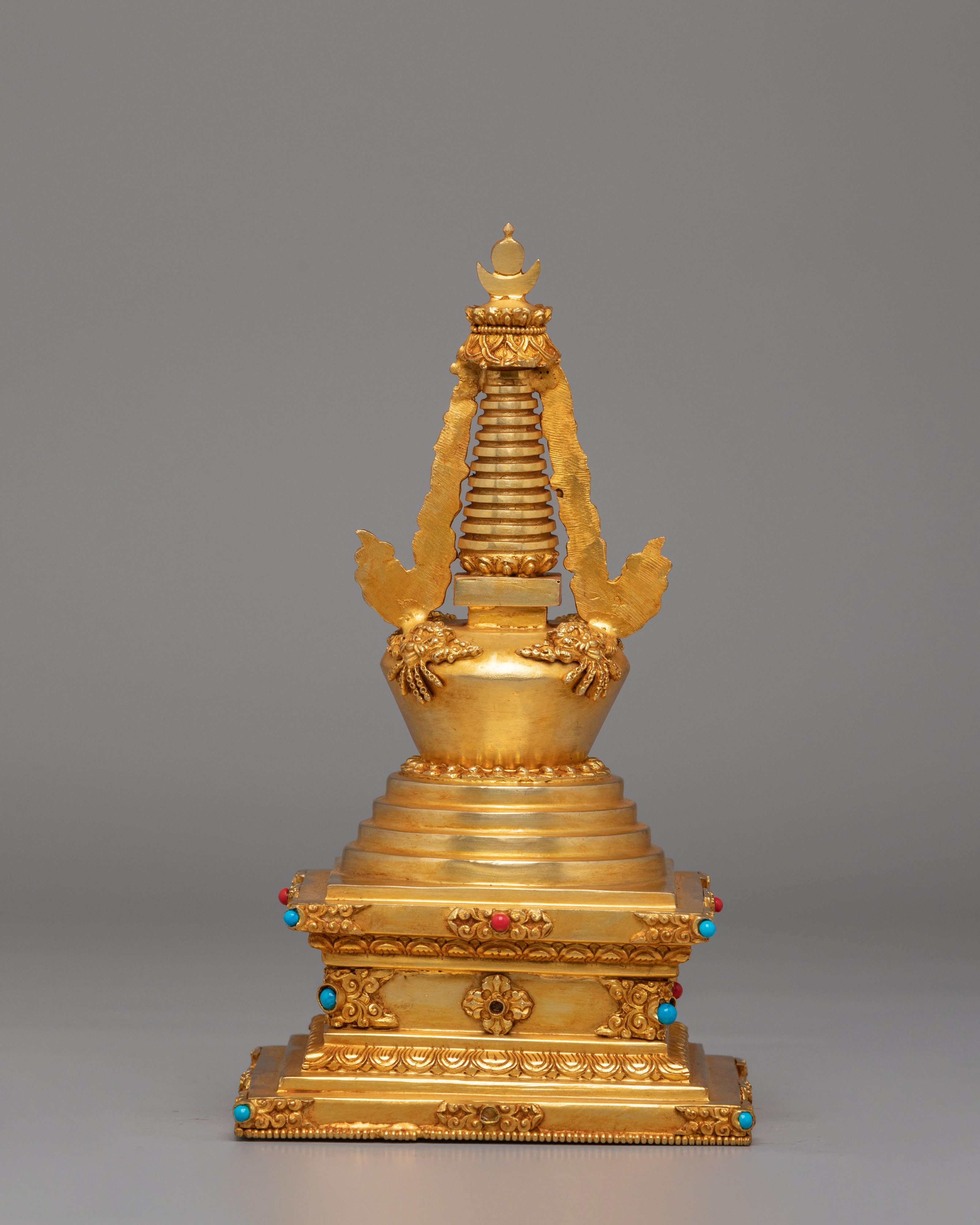 Tibetan Altar Lotus Blossom Stupa | Meditation Decor
