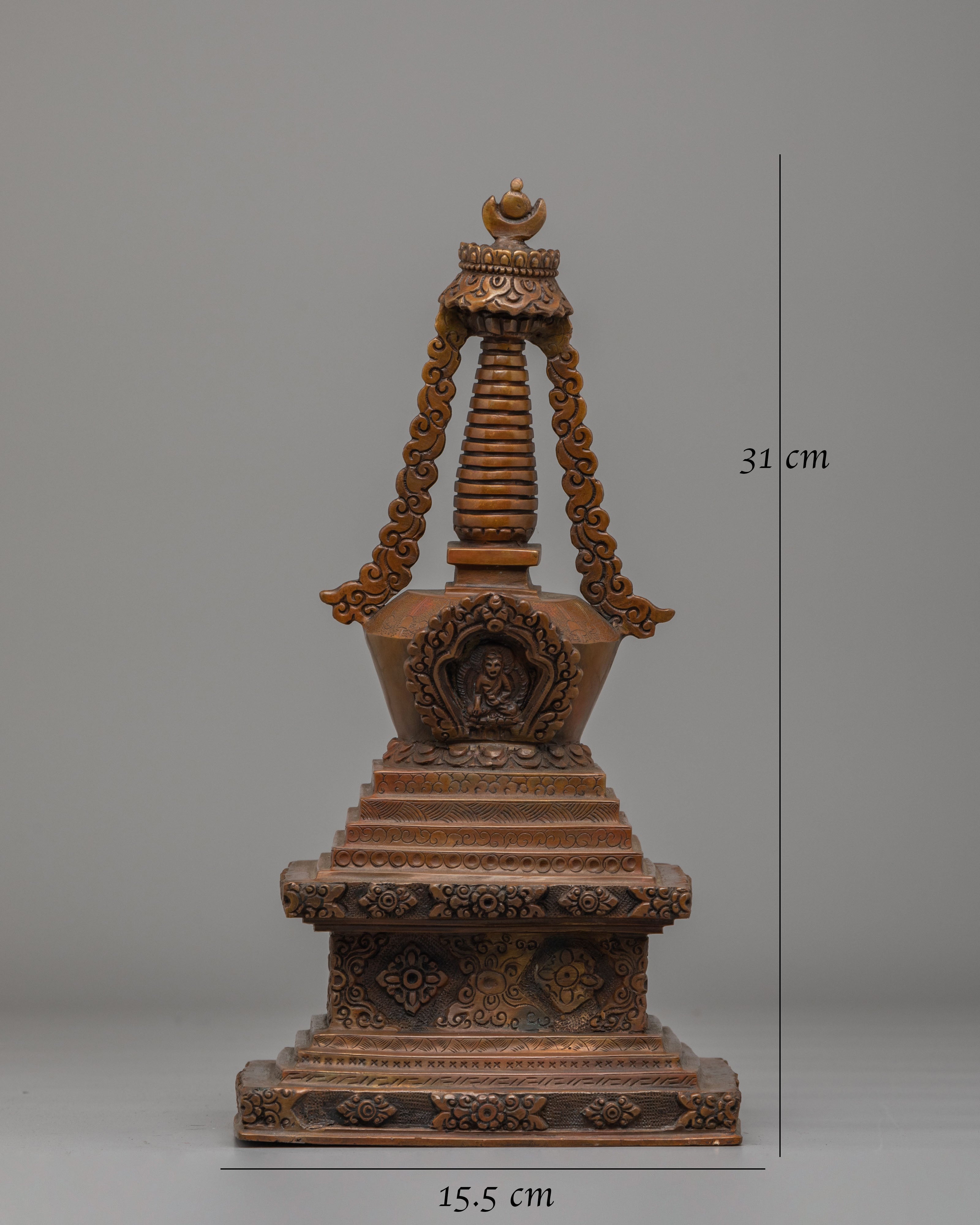 Handcrafted Stupa Set | Traditional Tibetan Ritual Stupas for Meditation