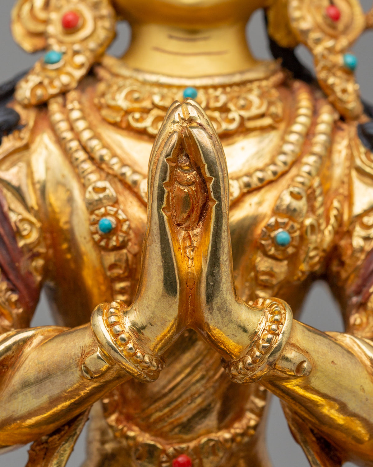 Handcrafted Altar Chenrezig Sculpture | Spiritual Tibetan Art