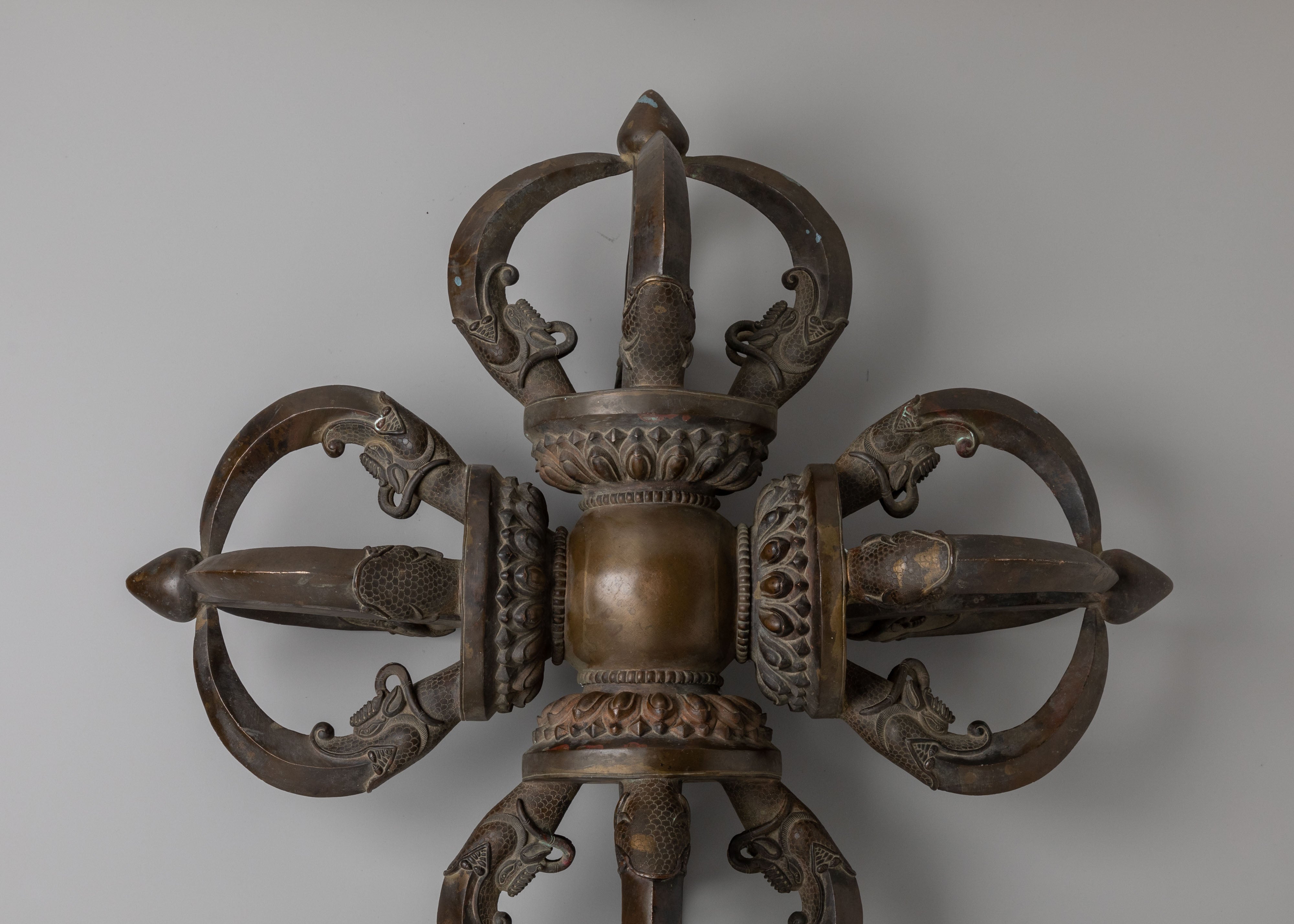 Oxidized Copper Bishwo Vajra |Symbol of Protection