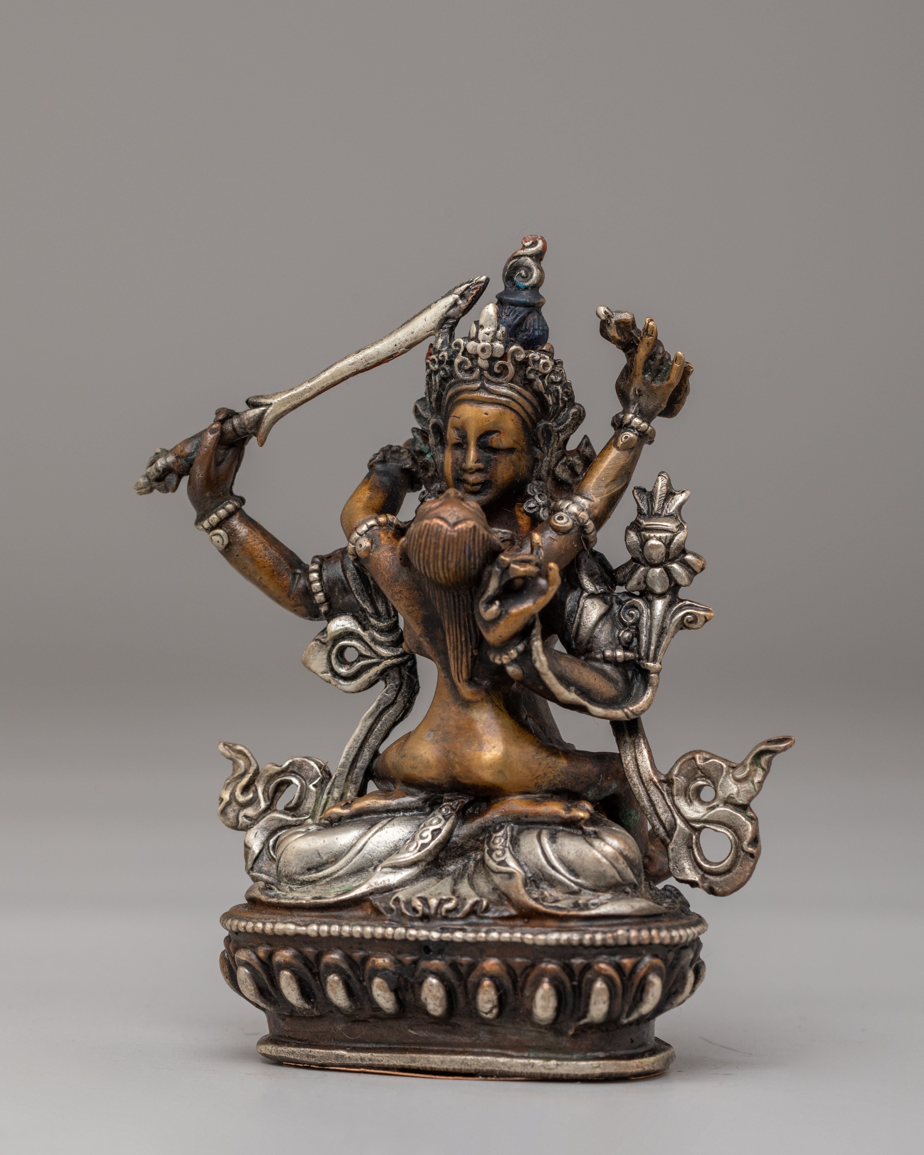 Sacred Manjushri with Consort Statue | Tibetan Buddhist Deity