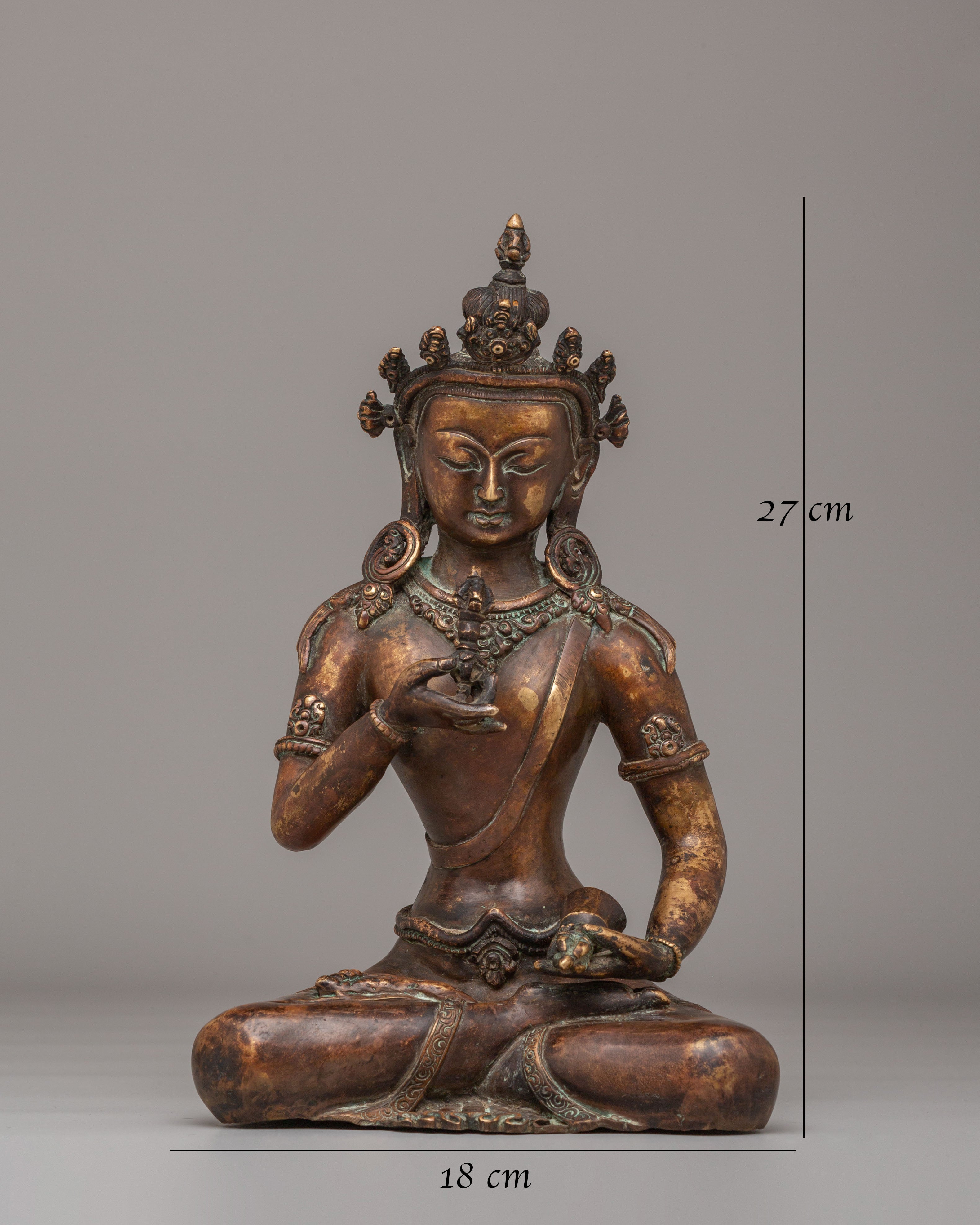 Vajrasattva Spiritual Deity Statue | Buddhist Figurine for Meditation and Healing