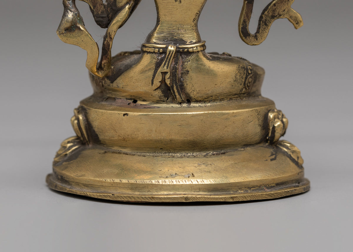 Manjushri Spiritual Deity Statue | Handcrafted Altar Sculpture