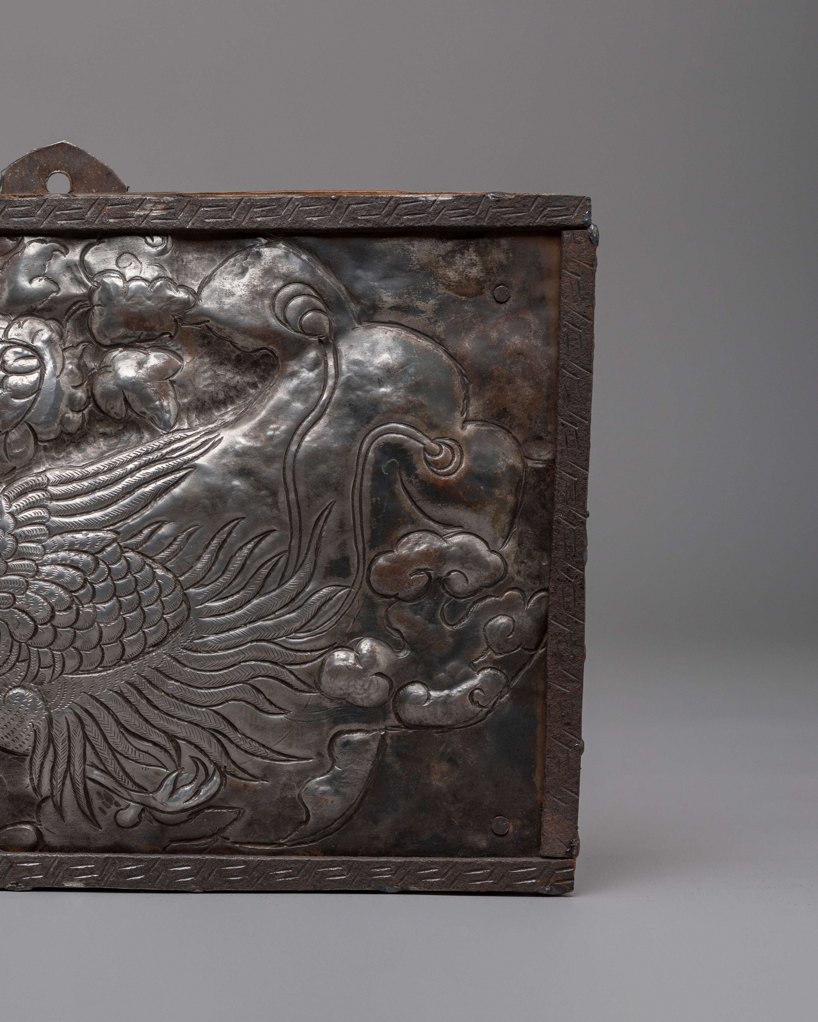 Sacred Himalayan Phoenix Wall Decor Panel | Spiritual Home Decor