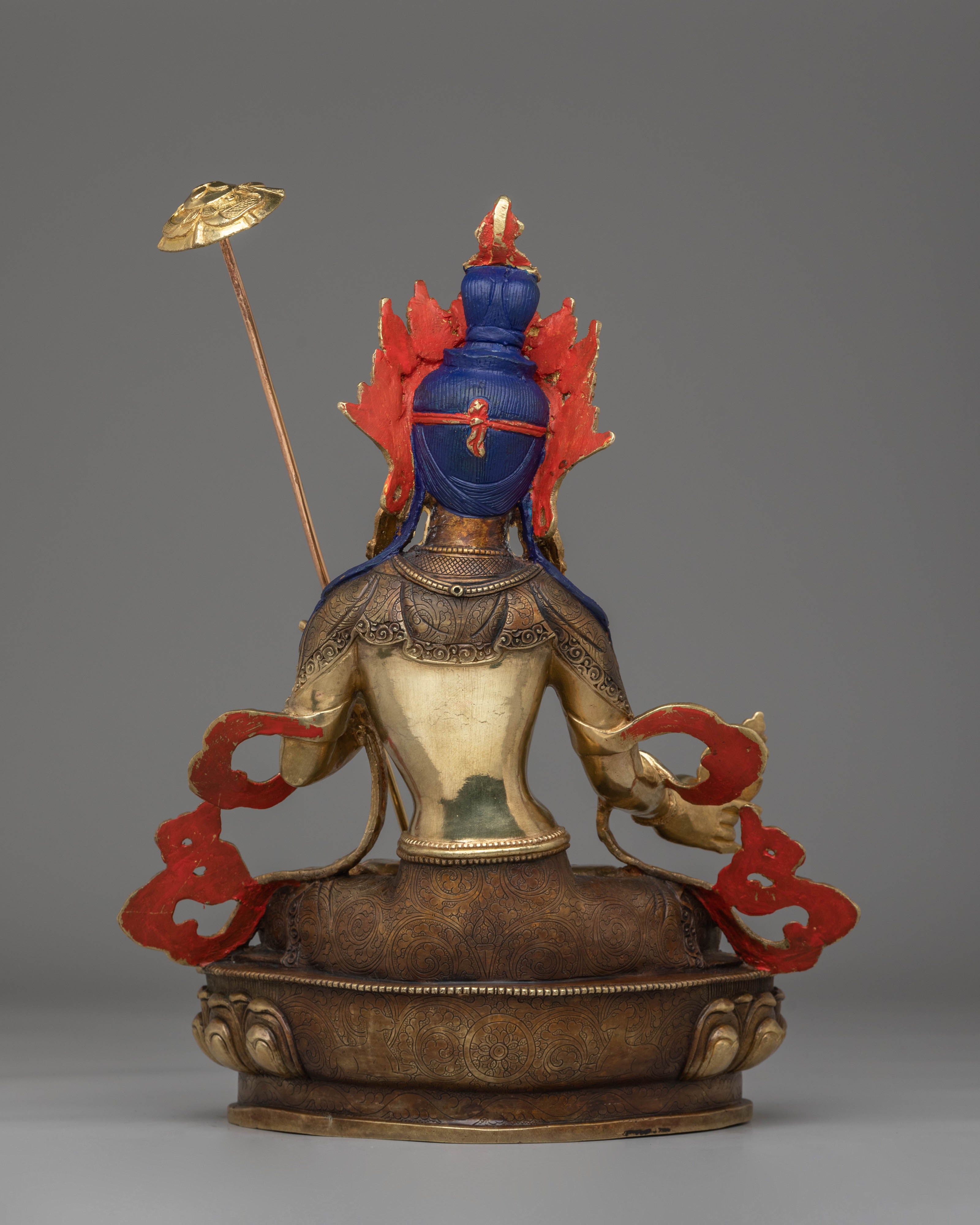 Handcrafted Dukar Copper Statue | 24K Gold Plated Buddhist Art Sculpture