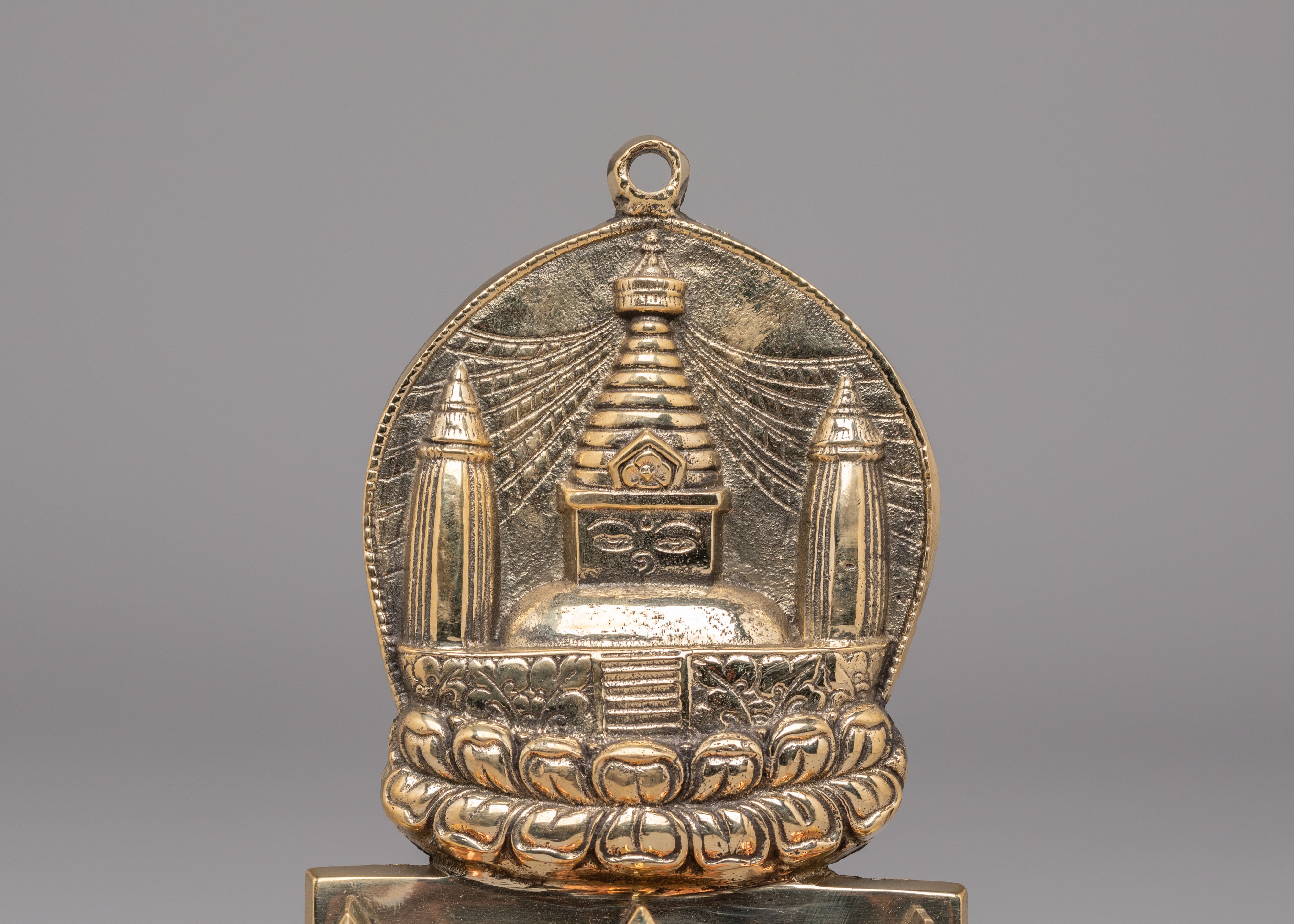 Handmade Stupa Prayer Wheel | Tibetan Buddhist Altar Decor