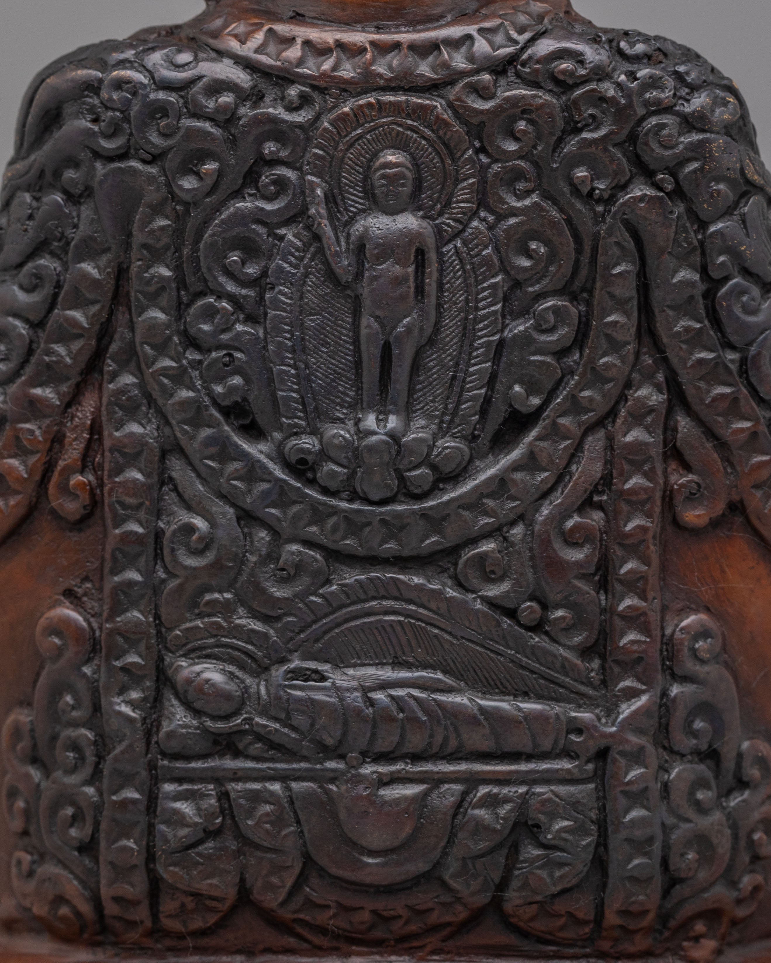 Amitabha Buddha Statue for Meditation | Oxidized Copper Buddha Figure